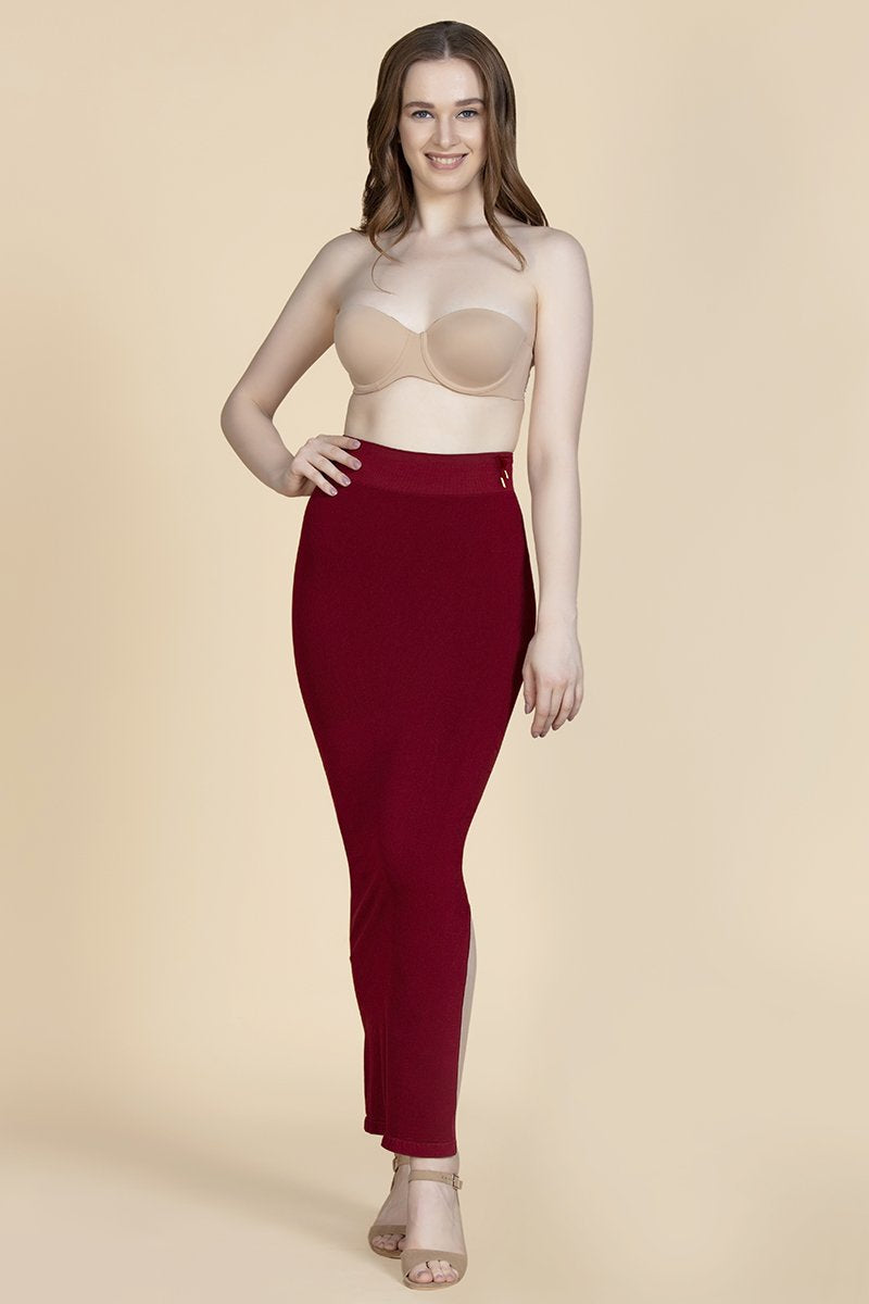 Amante Women's Maroon Saree Shapewear