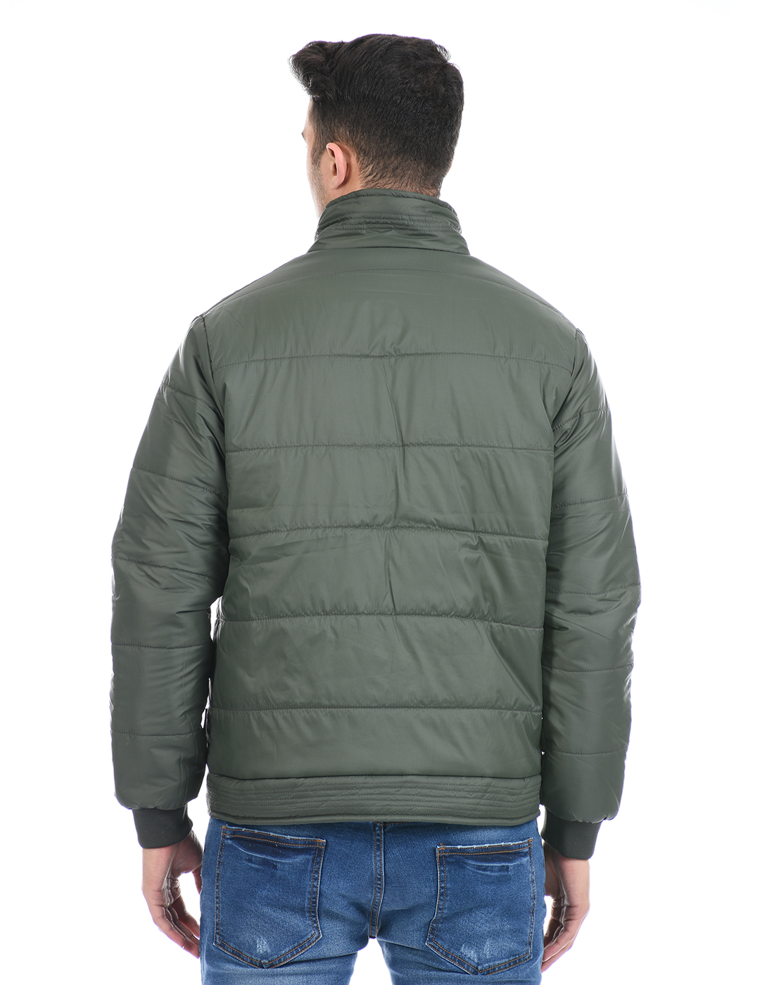 FCUK Men Green Bomber Jacket