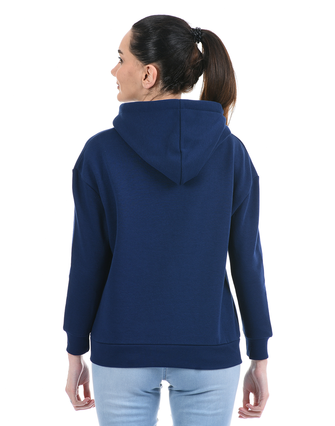 FCUK Women Blue Hooded Sweatshirt