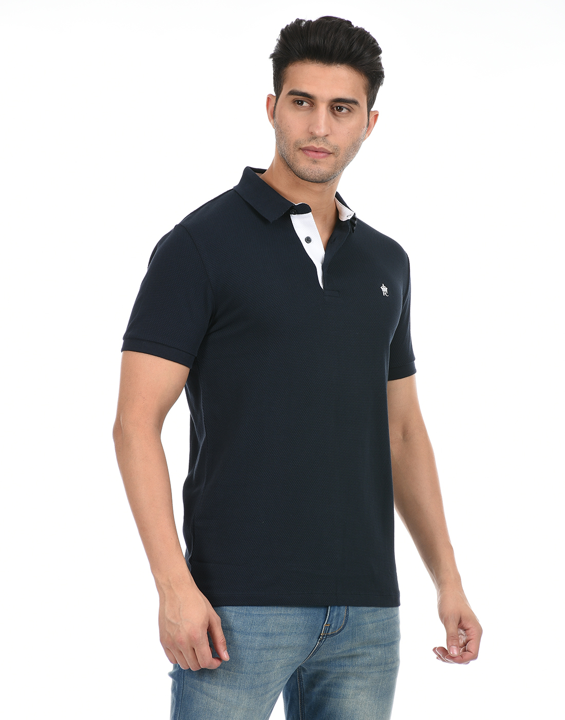 FCUK Men Blue Polo T-Shirt