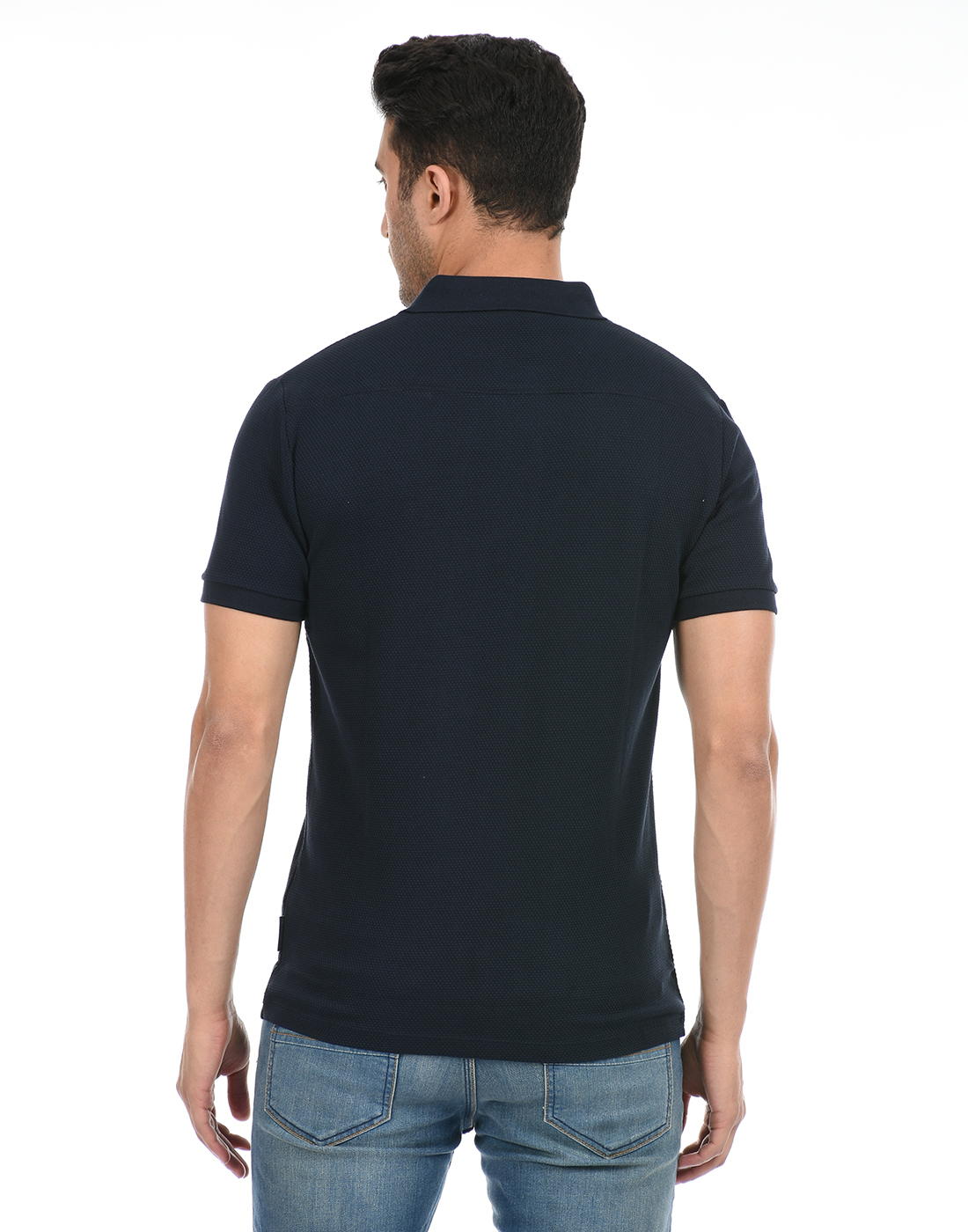 FCUK Men Blue Polo T-Shirt