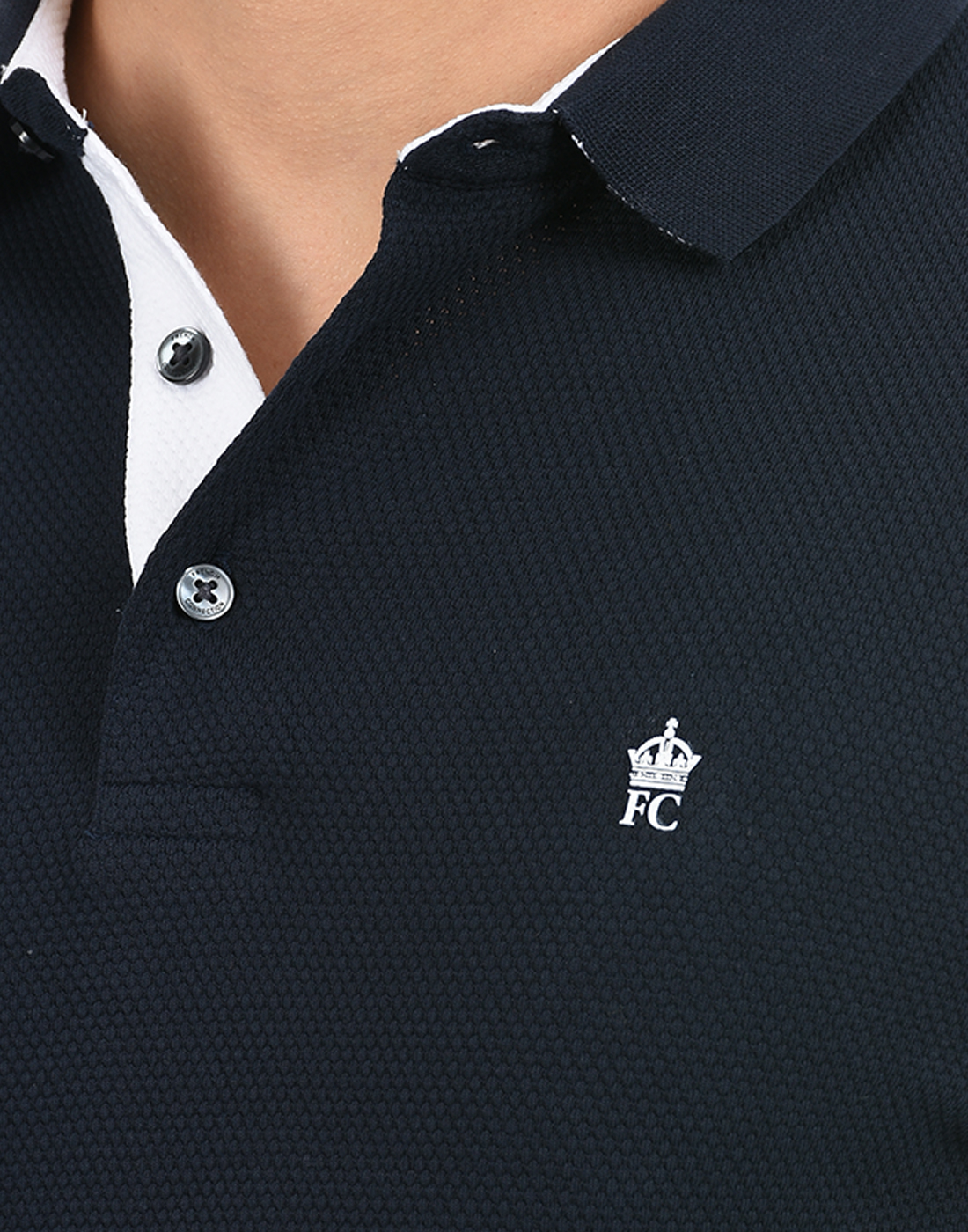 FCUK Men Blue Polo T-Shirt