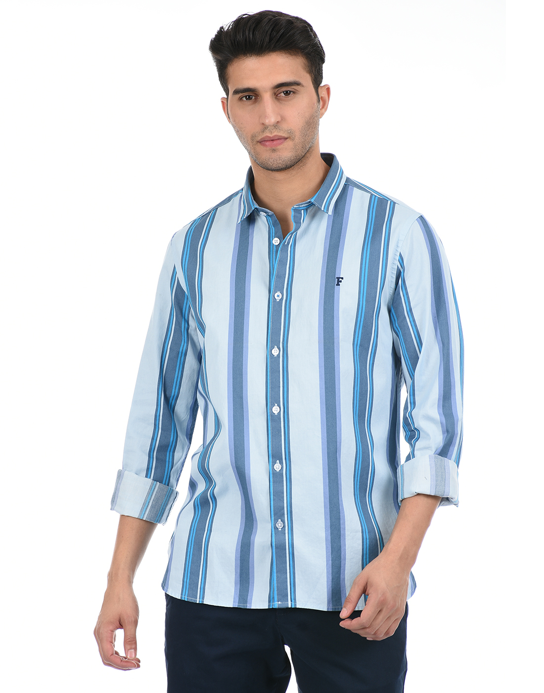 FCUK Men Blue Shirt