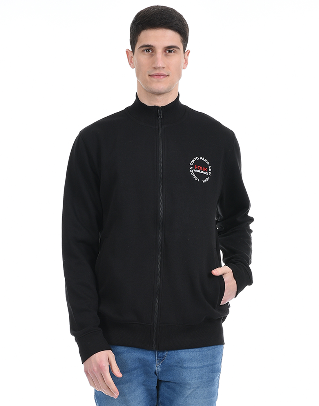 FCUK Men Black Sweatshirt