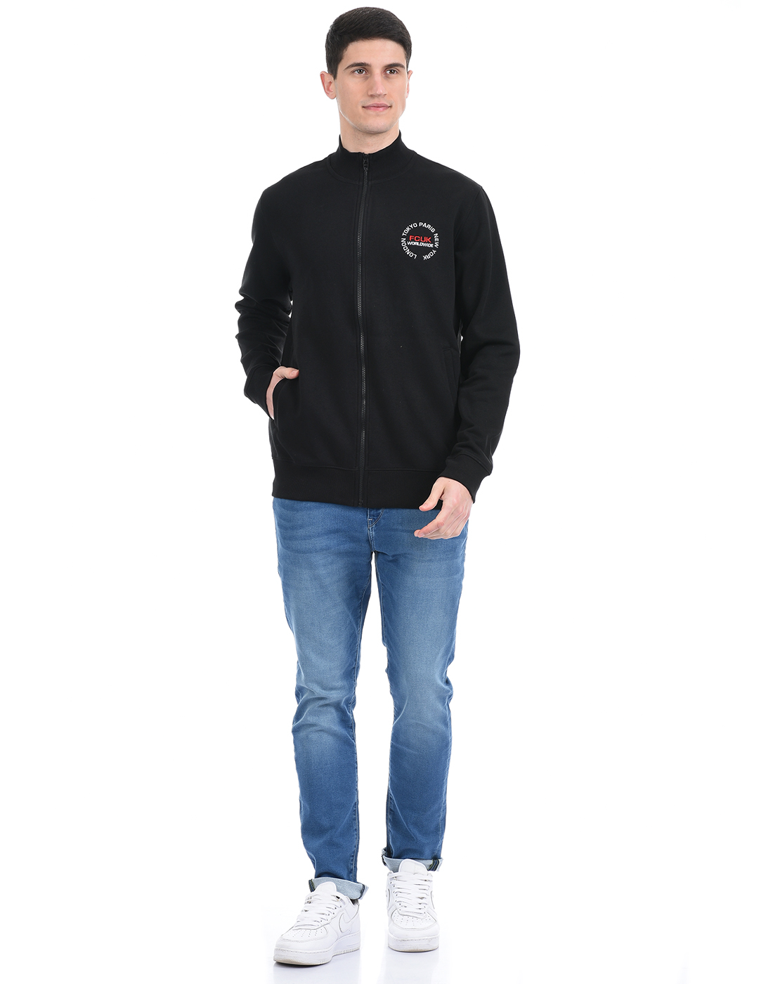FCUK Men Black Sweatshirt
