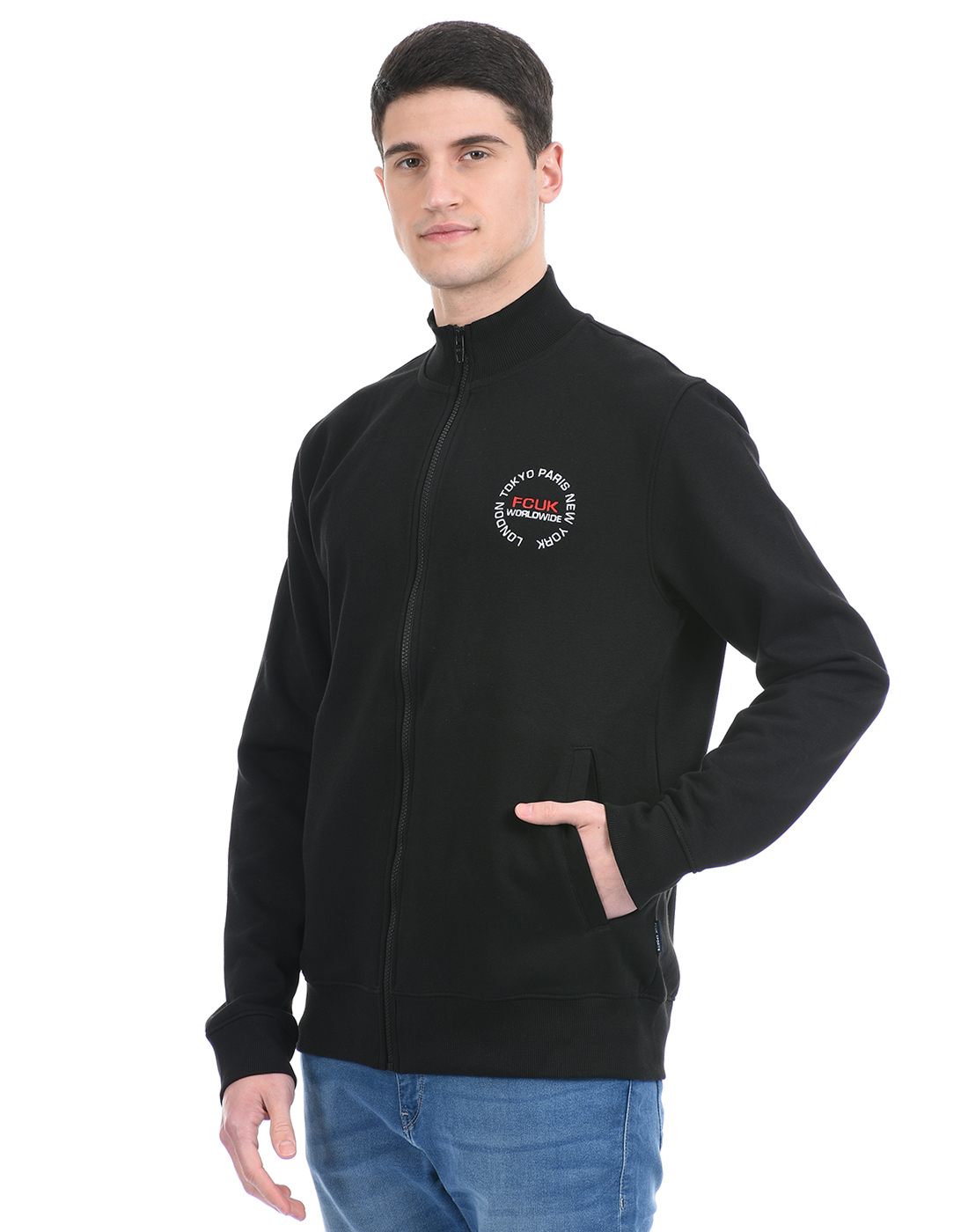 FCUK Men Black Sweatshirt