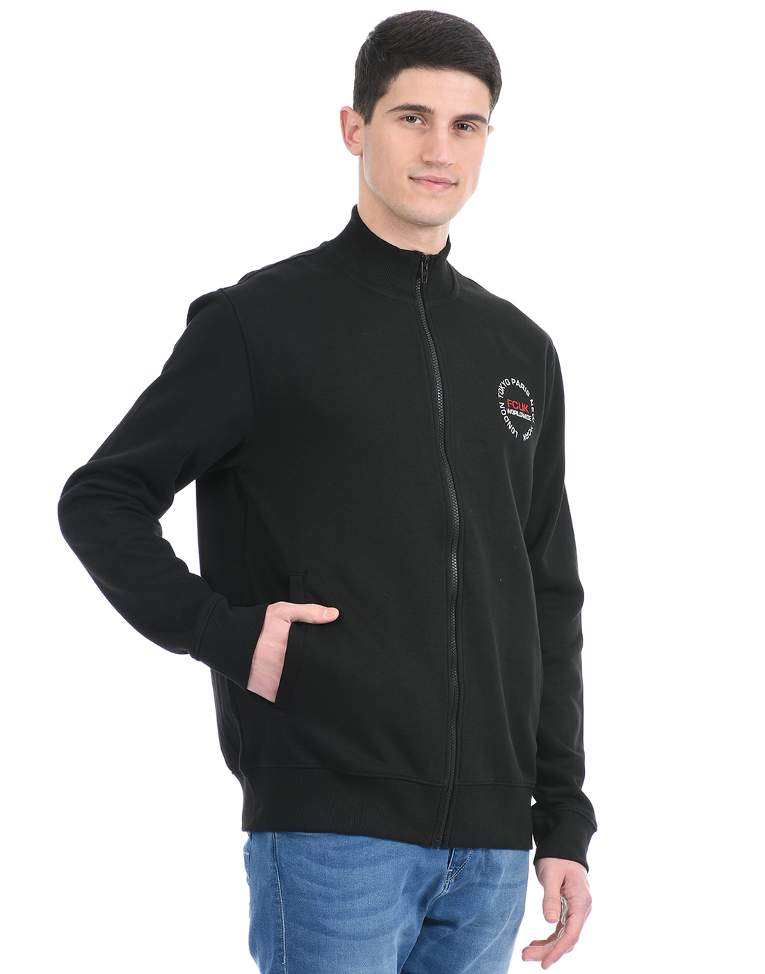 FCUK Men Black Sweatshirt