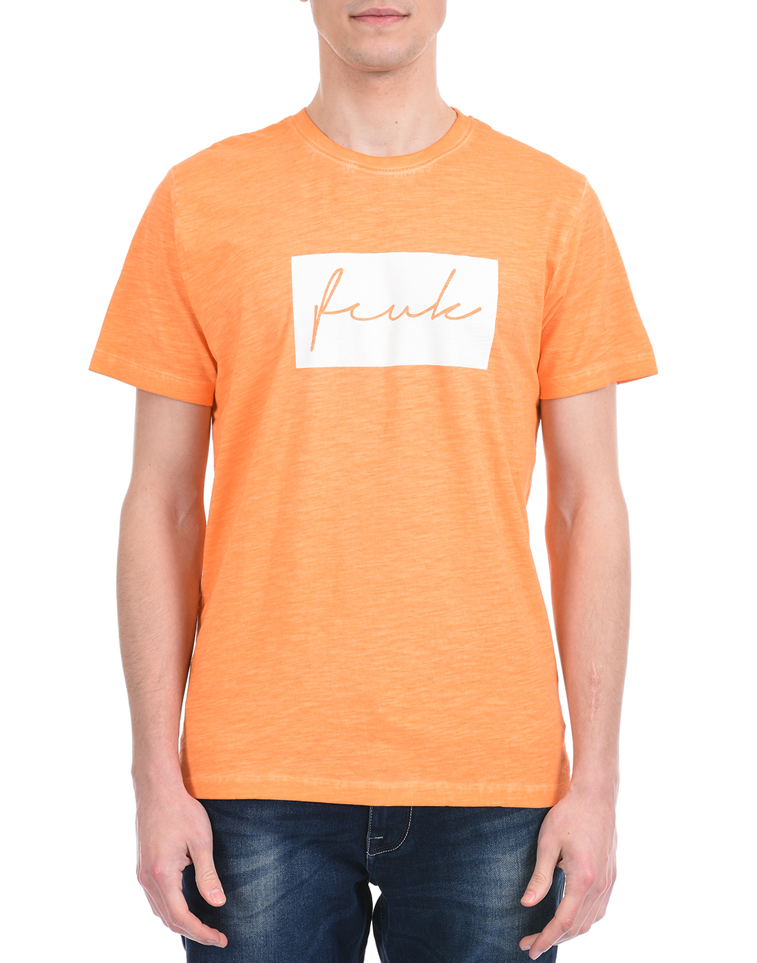 FCUK Men Orange T-Shirt
