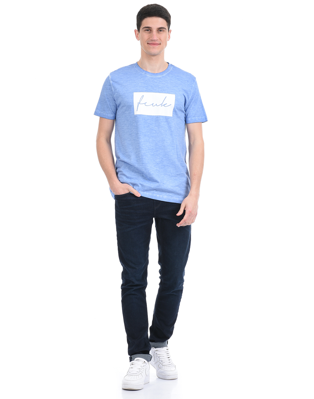 FCUK Men Blue T-Shirt