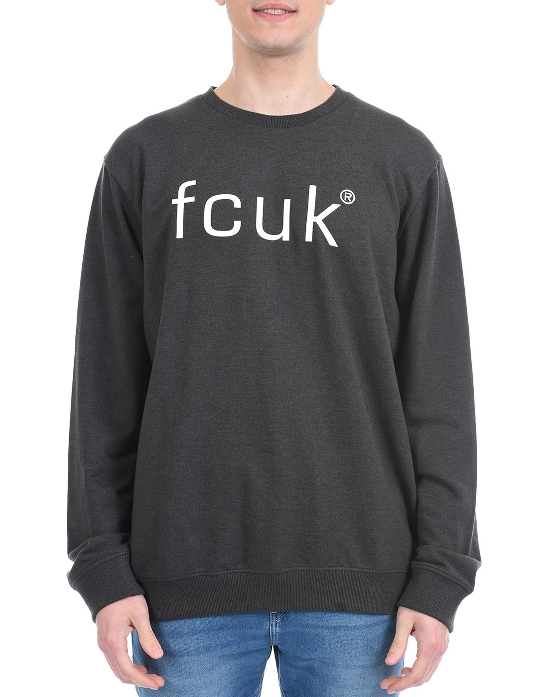 FCUK Men Grey Sweatshirt