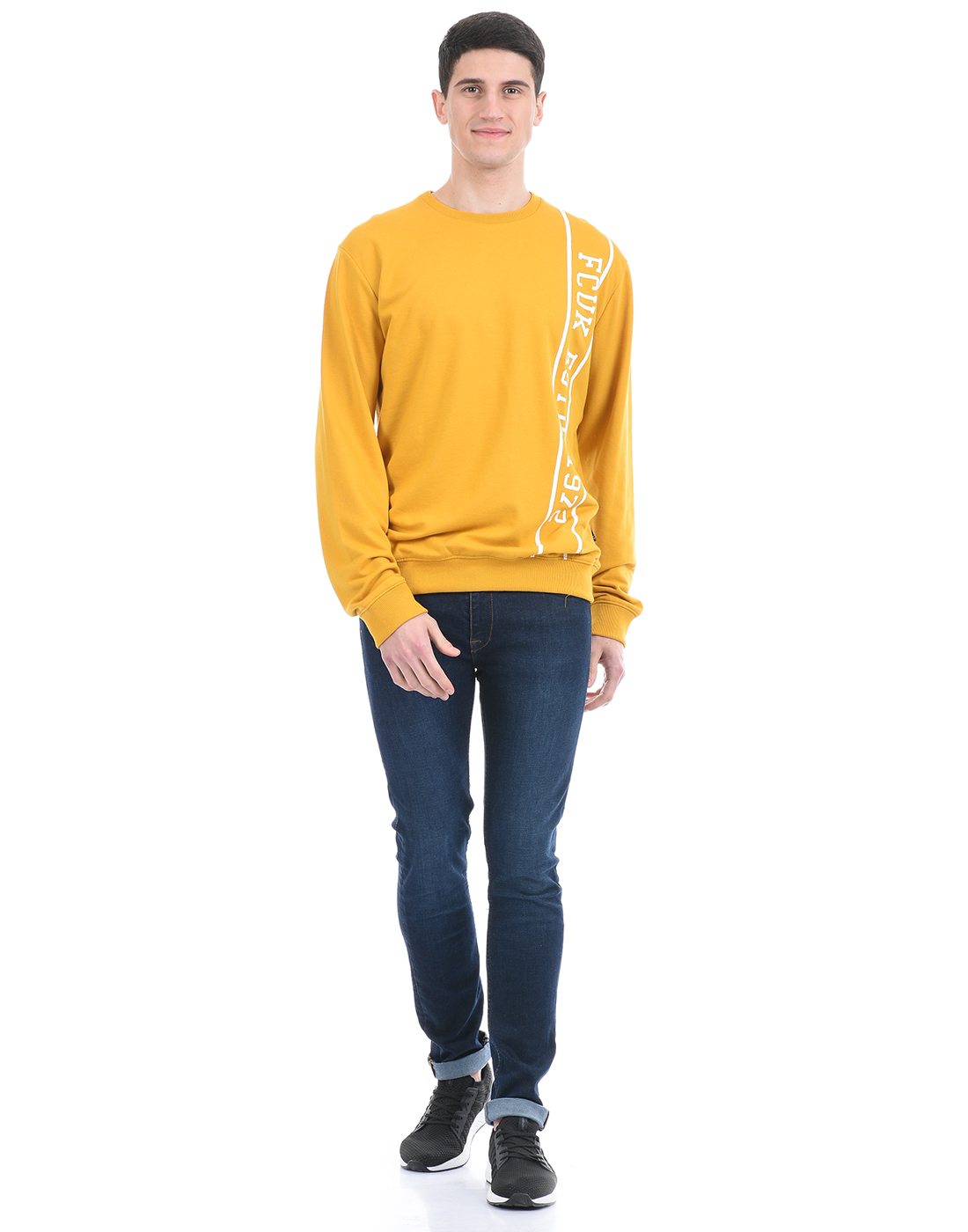 FCUK Men Yellow Sweatshirt