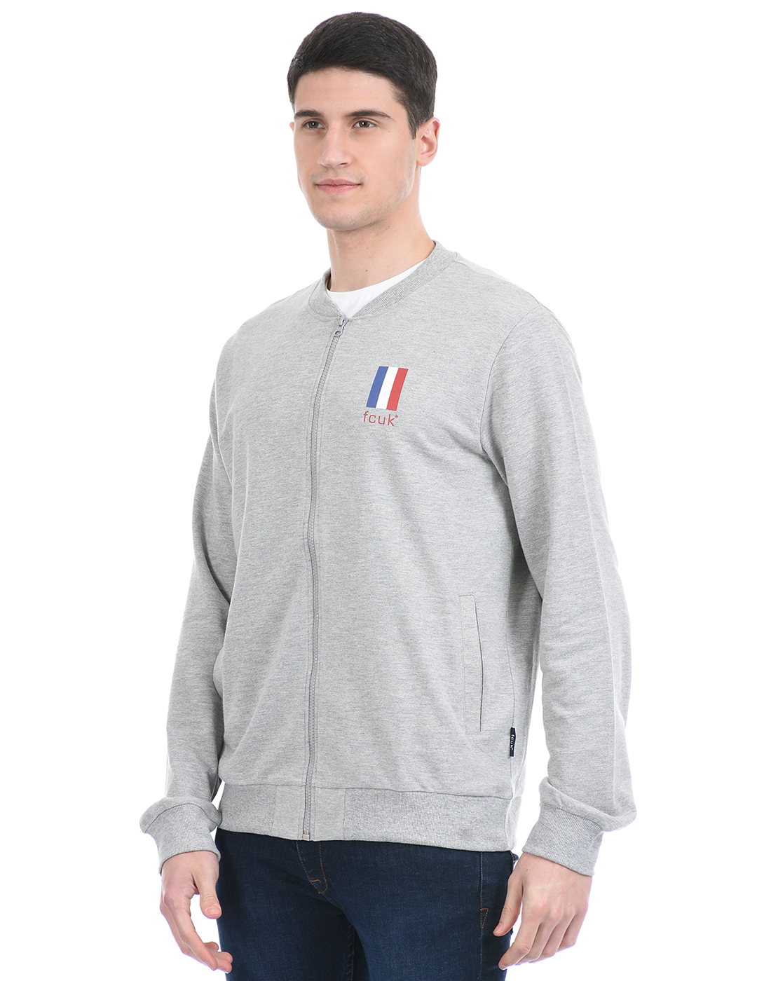 FCUK Men Grey Sweatshirt
