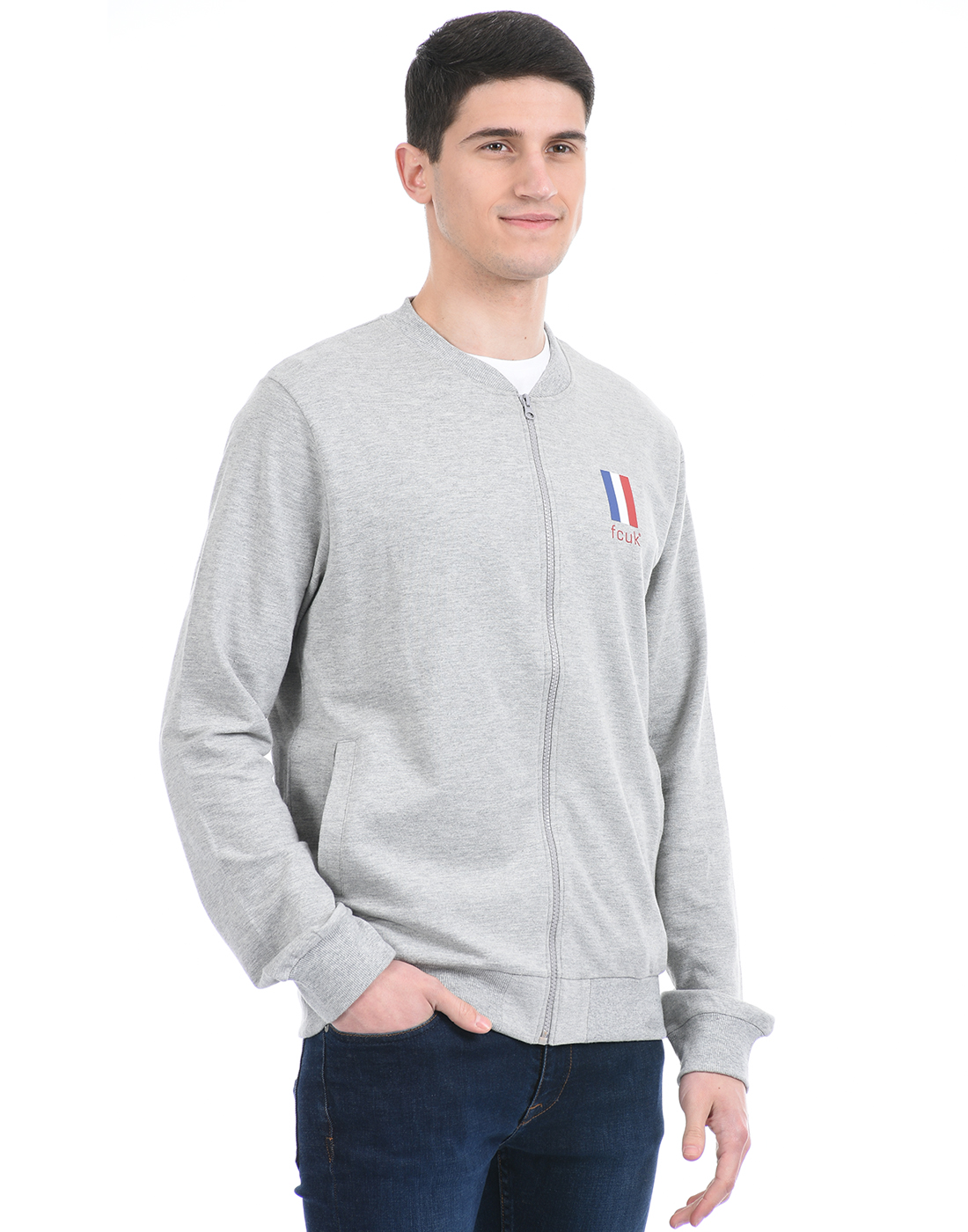 FCUK Men Grey Sweatshirt