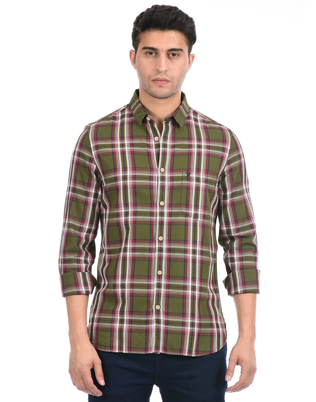 FCUK Men Green Shirt