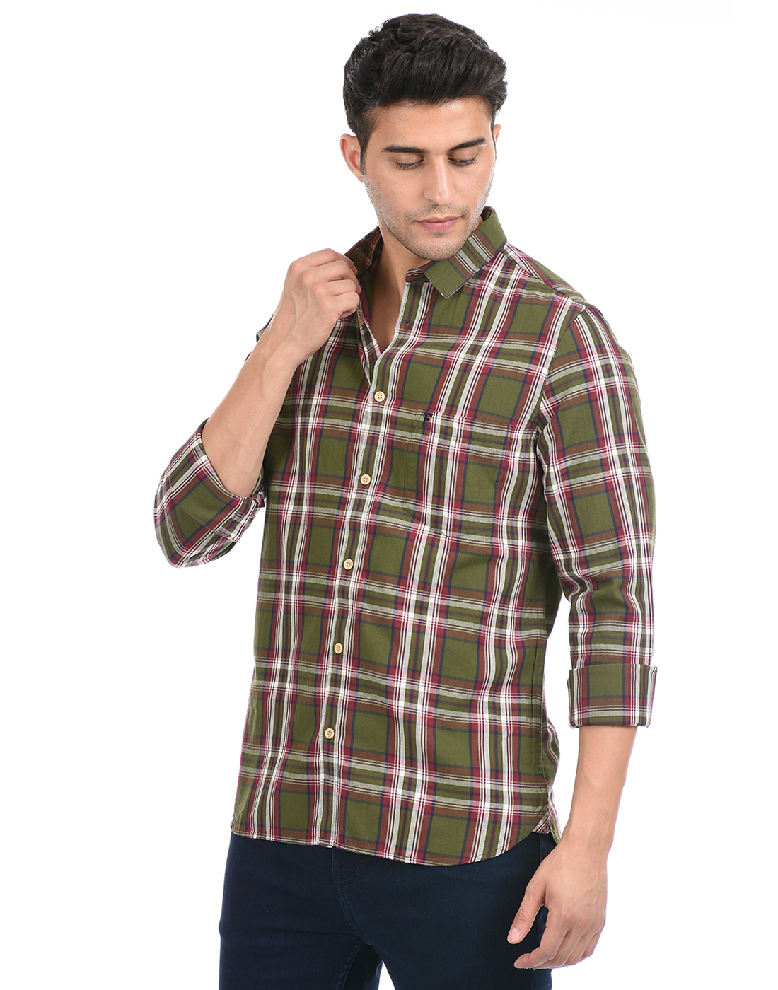 FCUK Men Green Shirt
