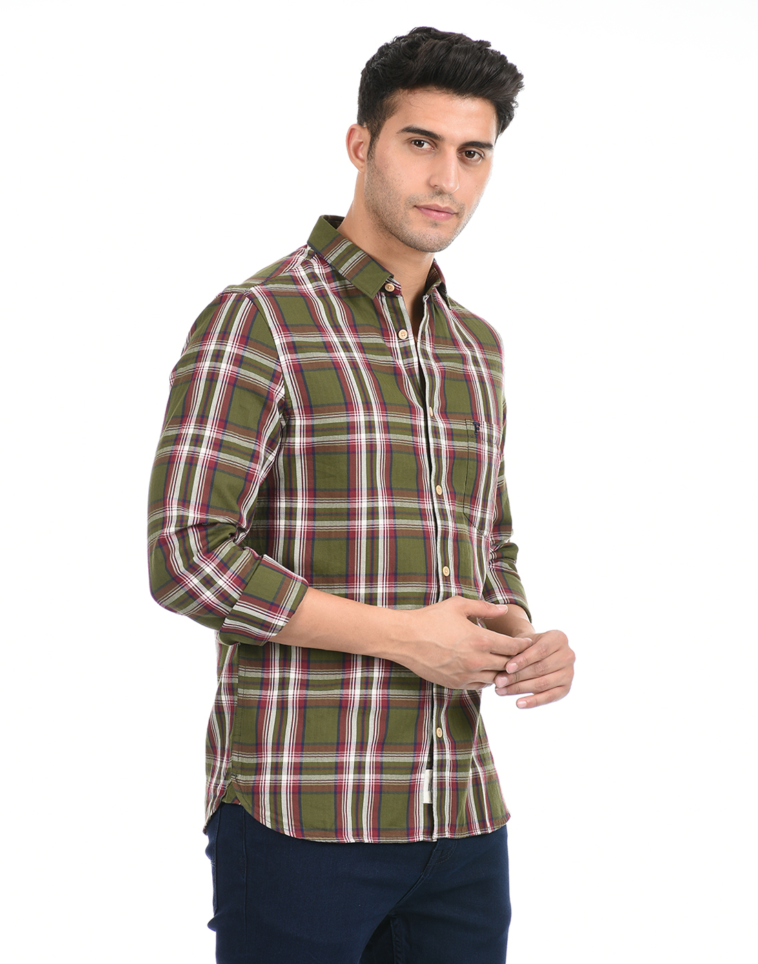 FCUK Men Green Shirt