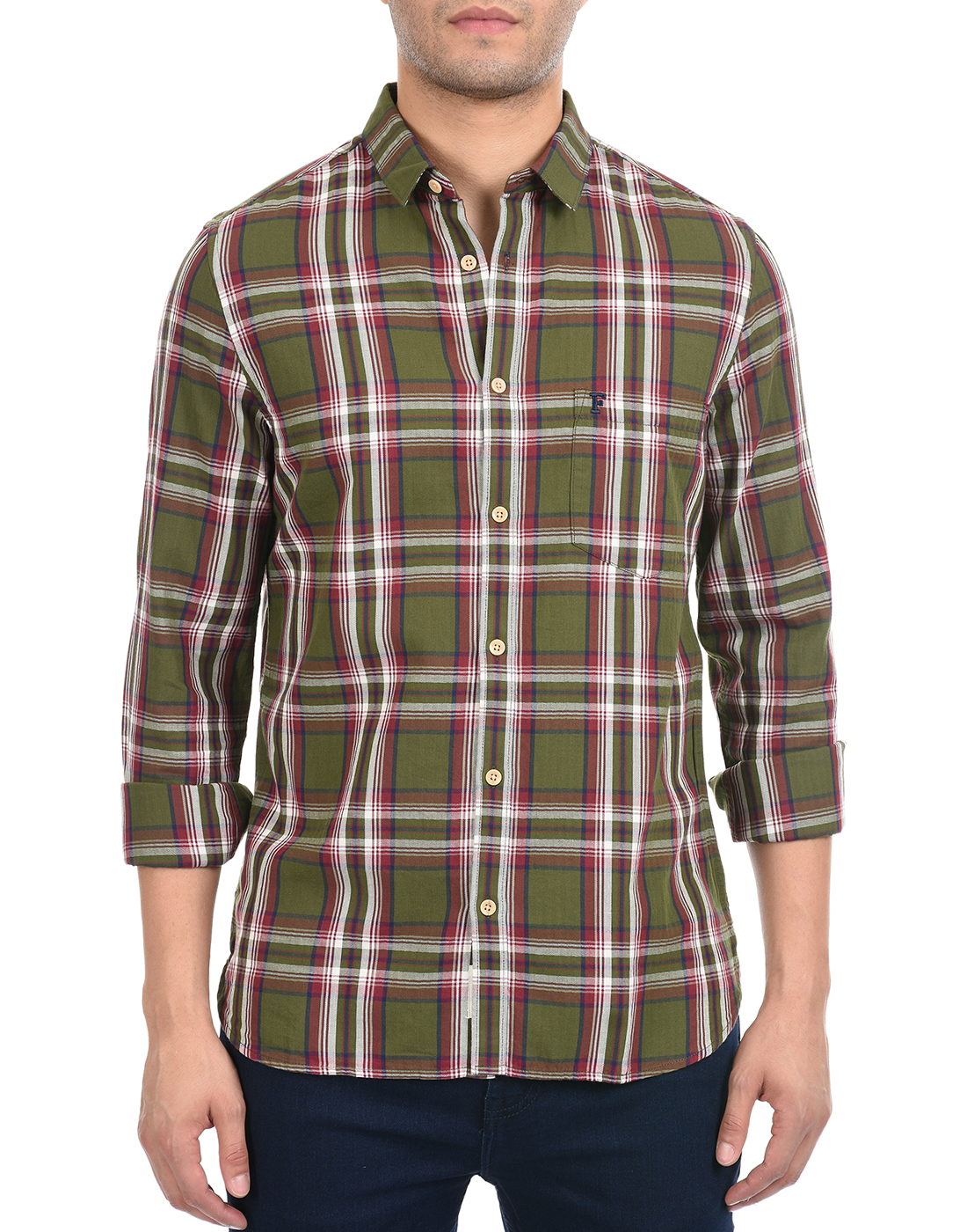 FCUK Men Green Shirt