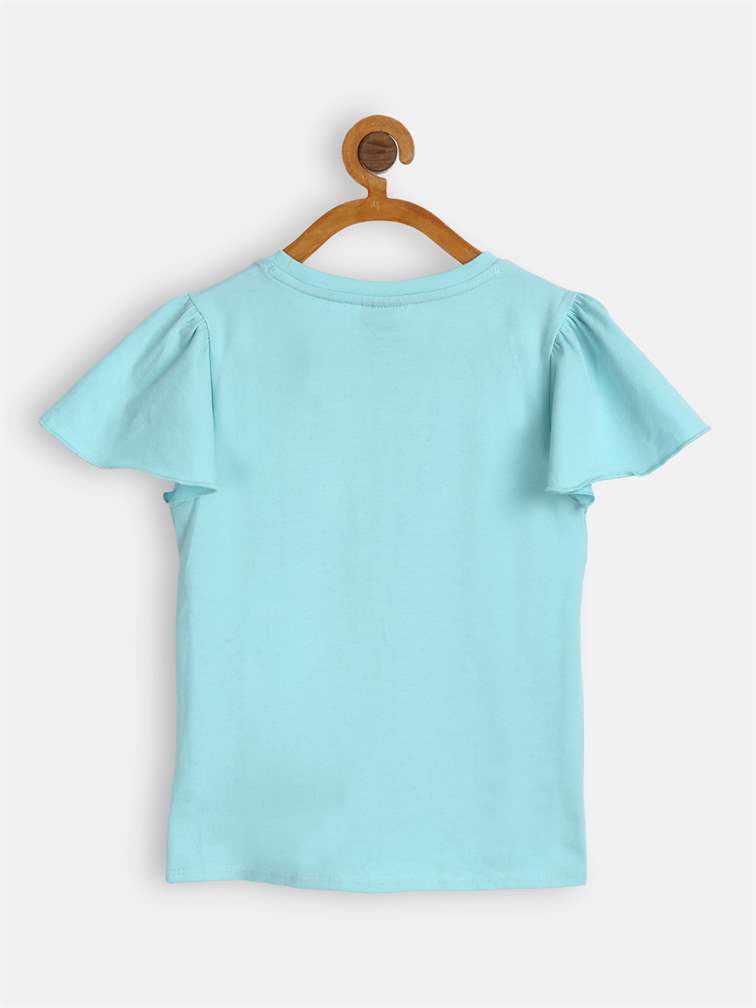 H by Hamleys Girls Graphic Print Blue T-Shirt