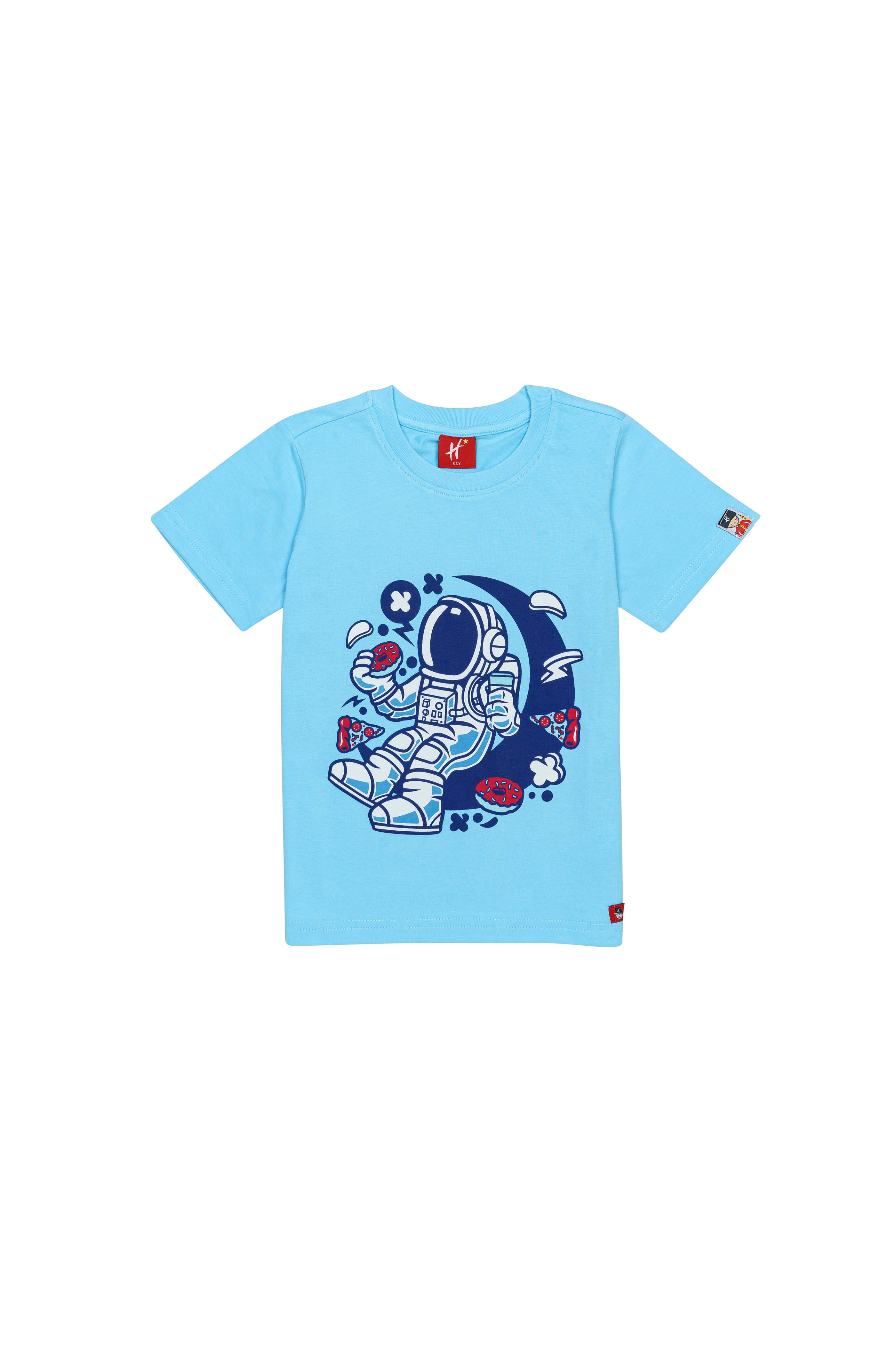 H by Hamleys Boys Graphic Print Blue T-Shirt