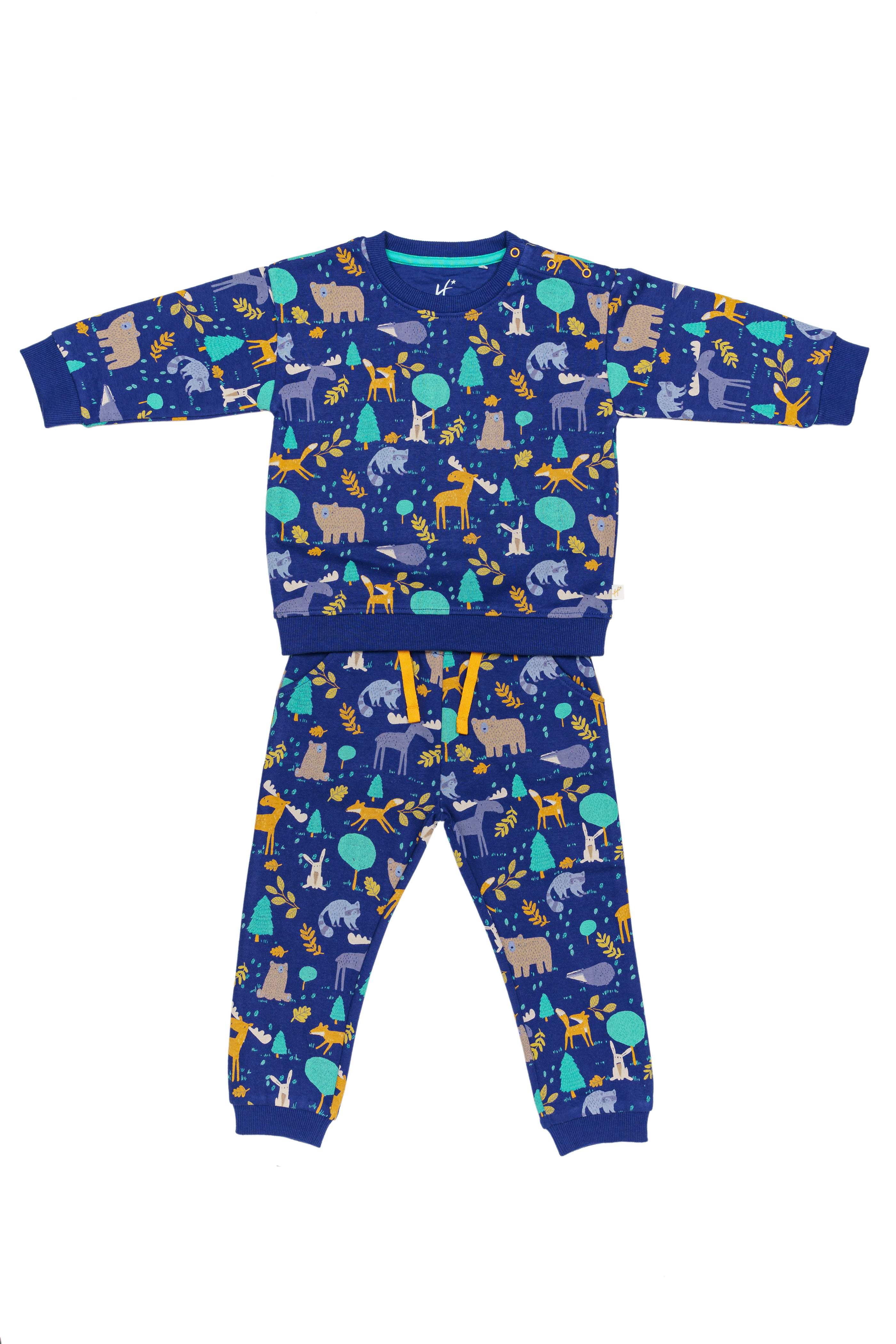 H by Hamleys Infant Boys Printed Navy Sweatshirt & Joggers Set