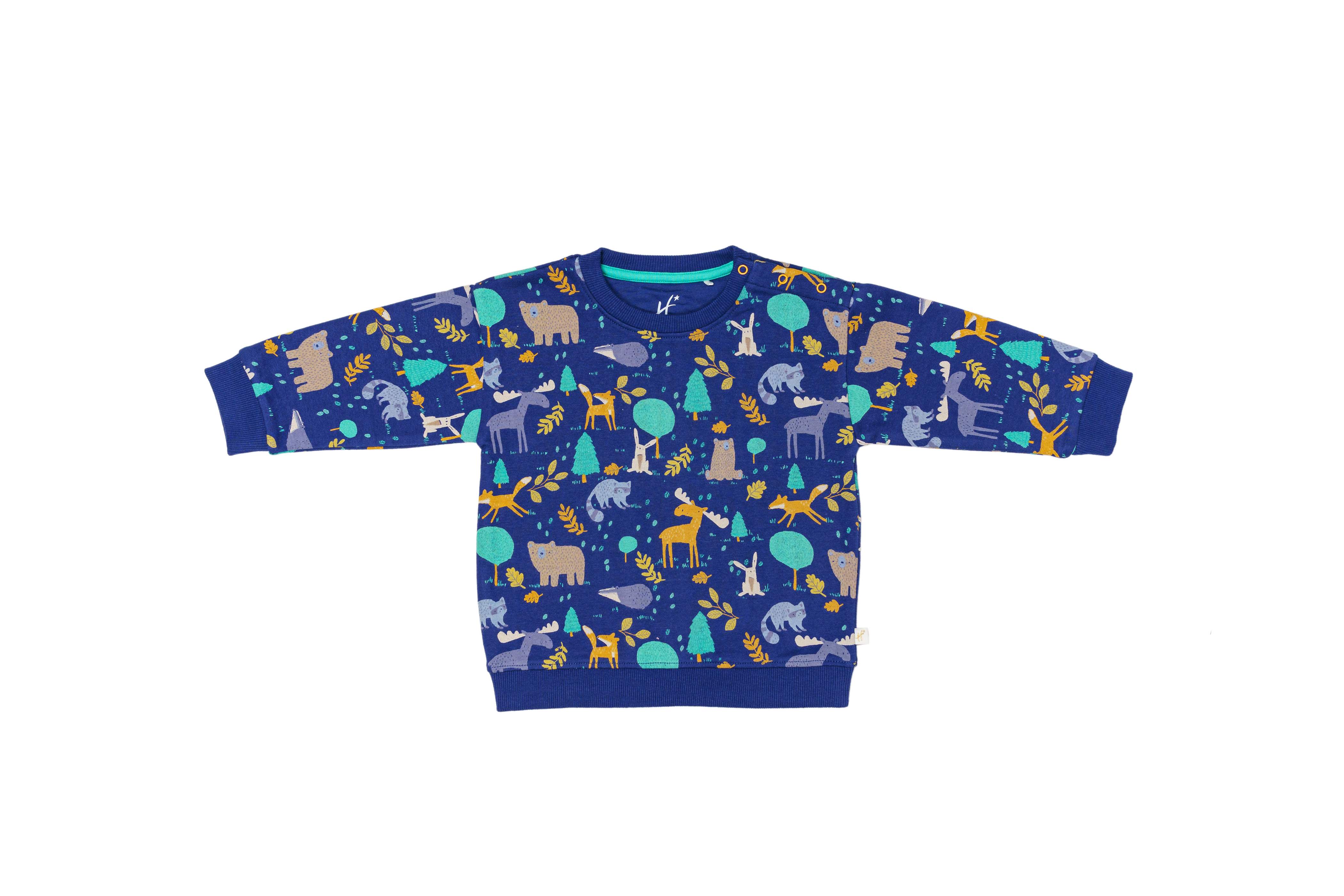 H by Hamleys Infant Boys Printed Navy Sweatshirt & Joggers Set