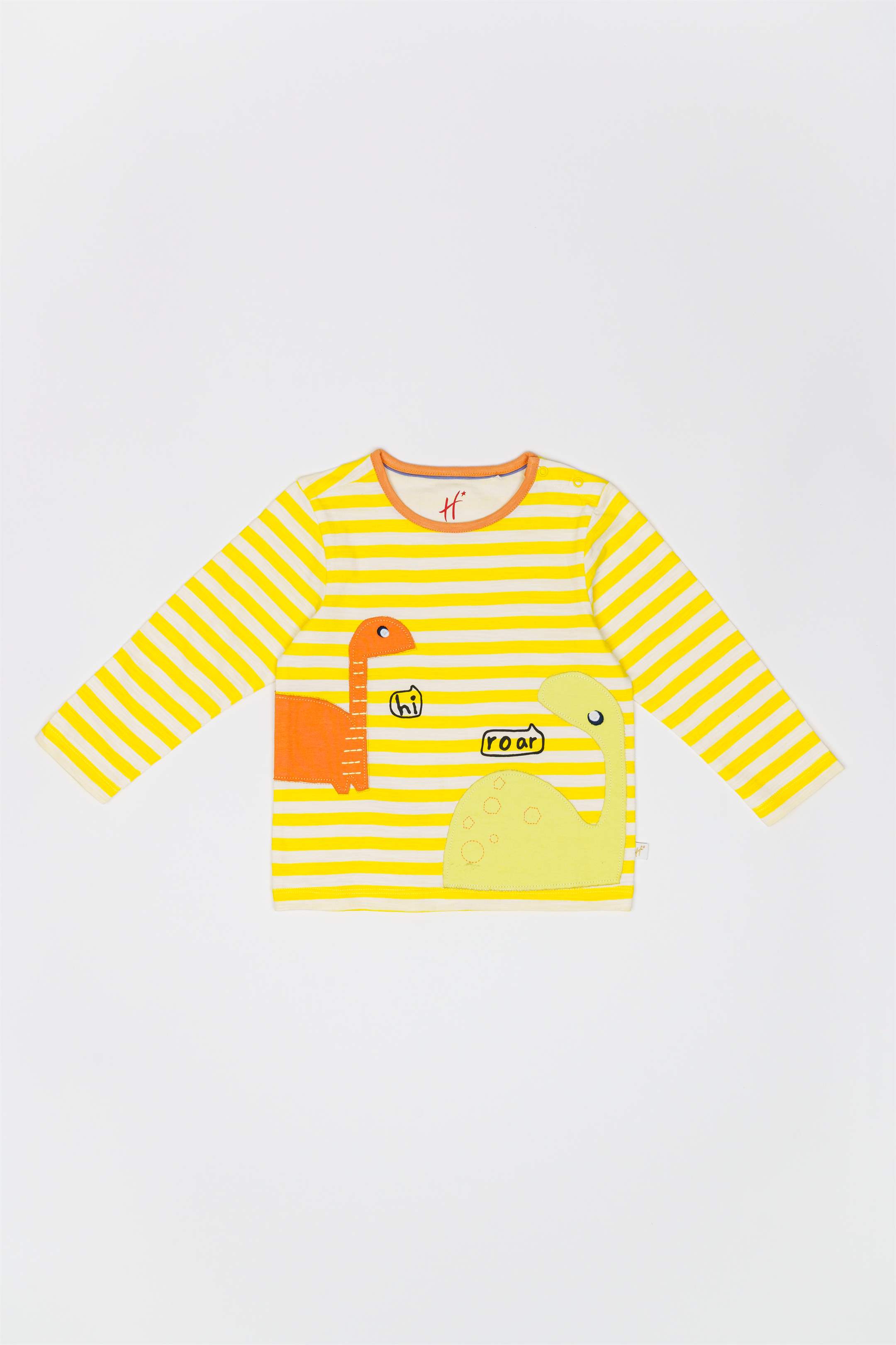 H by Hamleys Infant Boys Striped Yellow T-Shirt