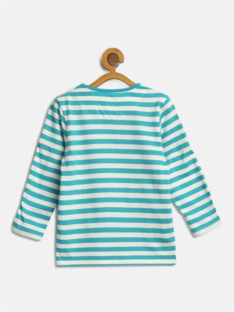 H by Hamleys Infant Boys Striped Green T-Shirt