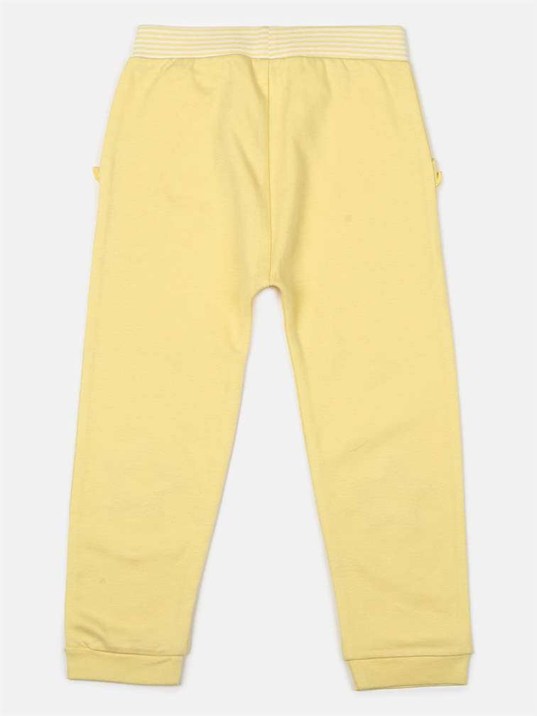 H by Hamleys Infant Girls Applique Yellow Joggers