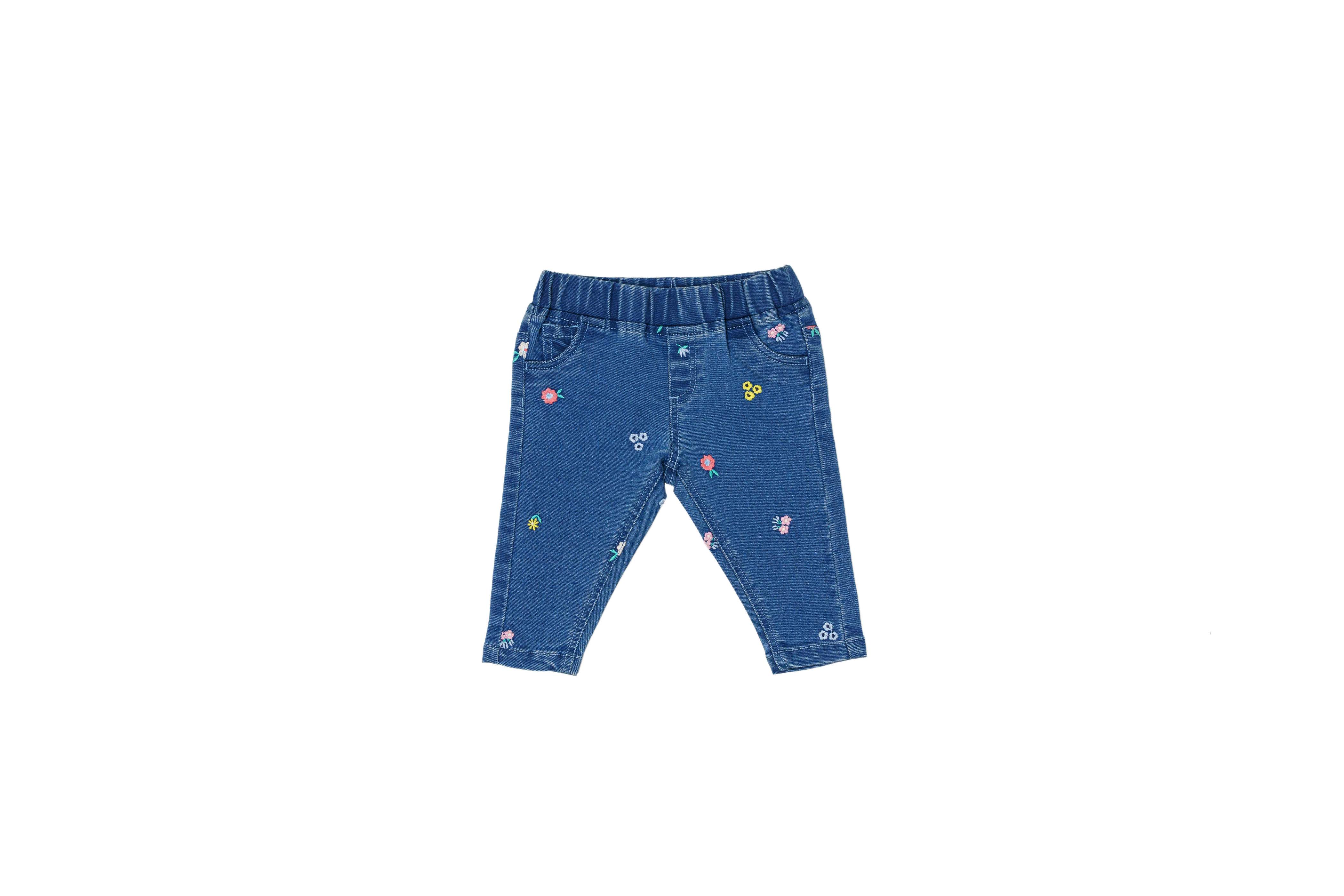 H by Hamleys Infant Girls Embroidered Blue Jeans