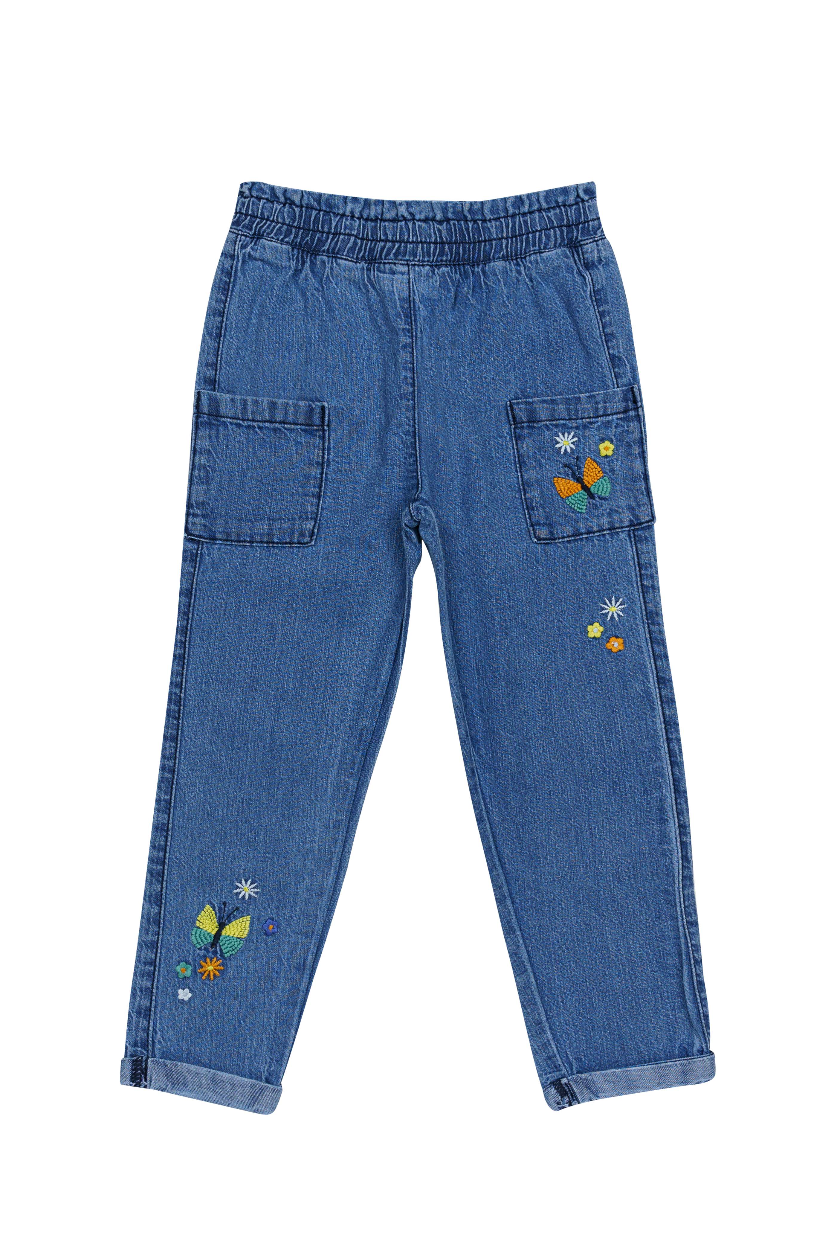 H by Hamleys Girls Embroidered Blue Jeans