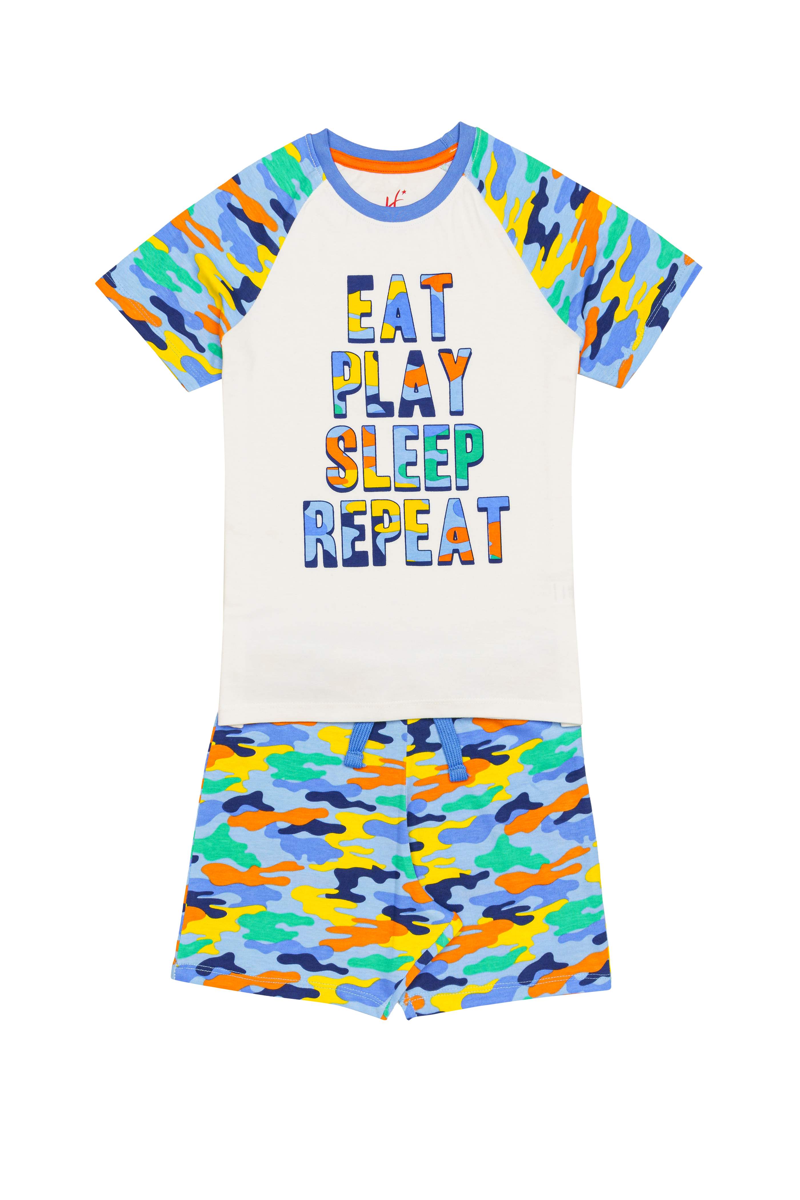 H by Hamleys Boys Printed Multicolor T-Shirt & Shorts Set