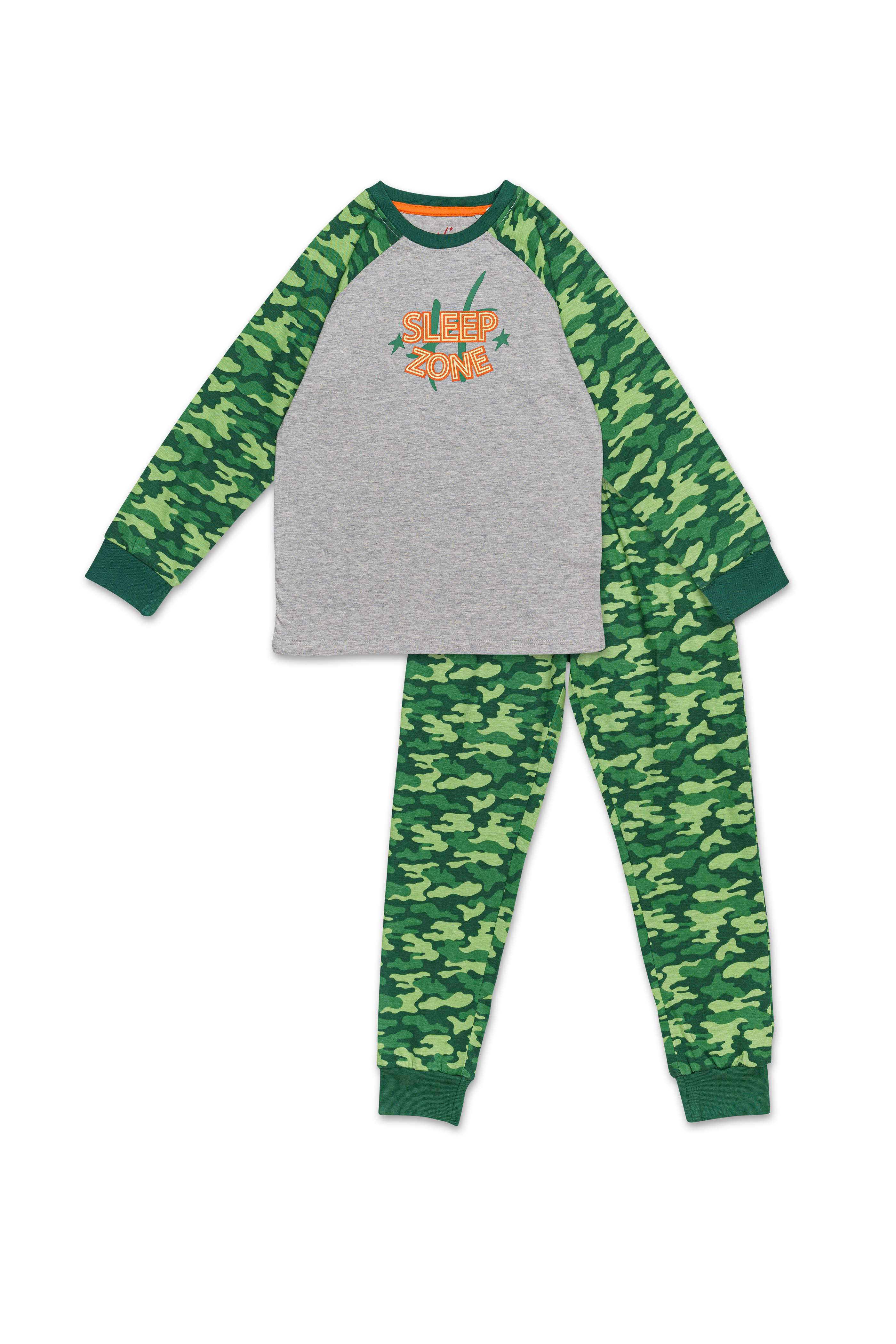 H by Hamleys Boys Camouflage Green T-Shirt & Joggers Set
