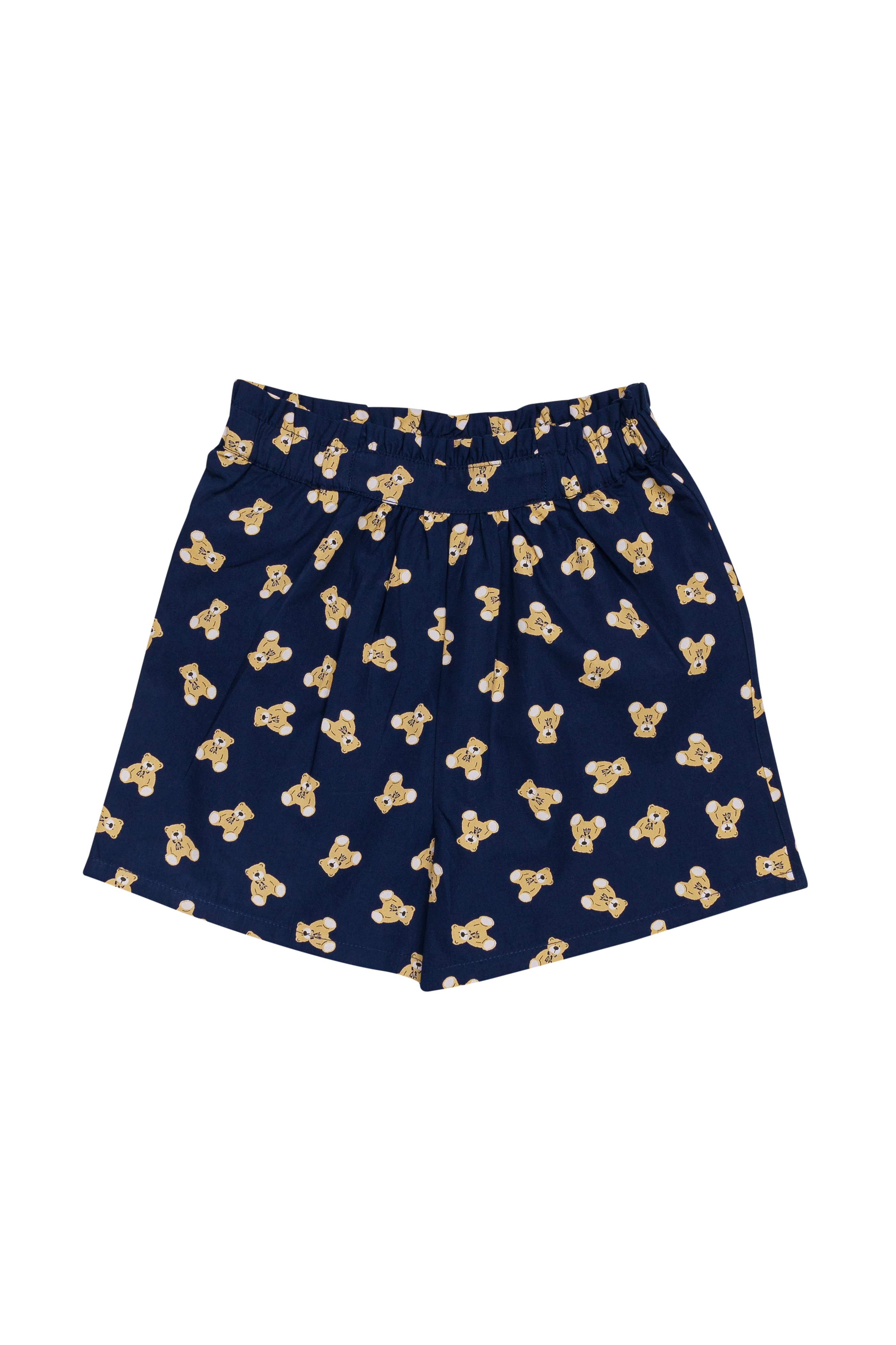 H by Hamleys Infant Girls Printed Navy Shorts