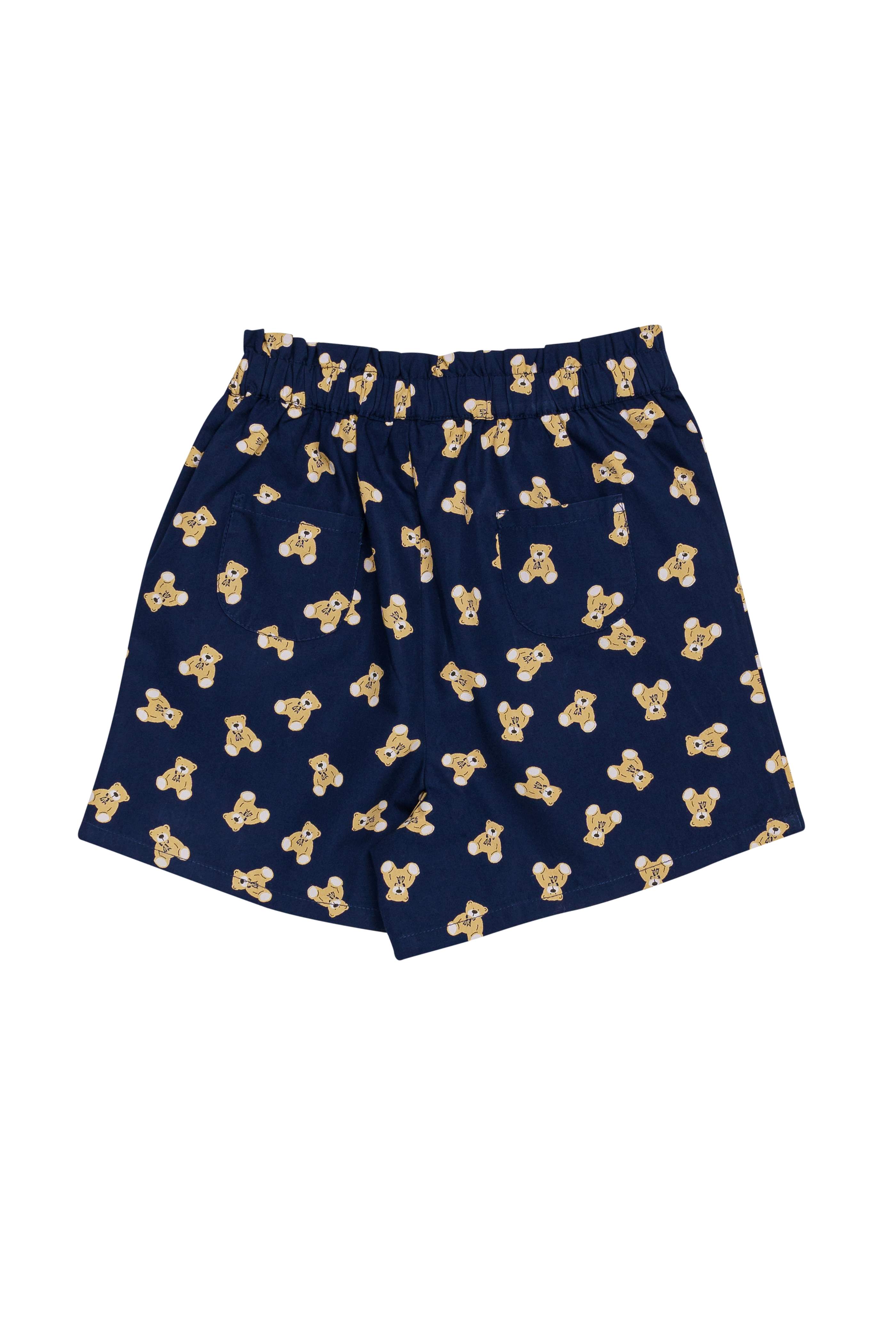 H by Hamleys Infant Girls Printed Navy Shorts