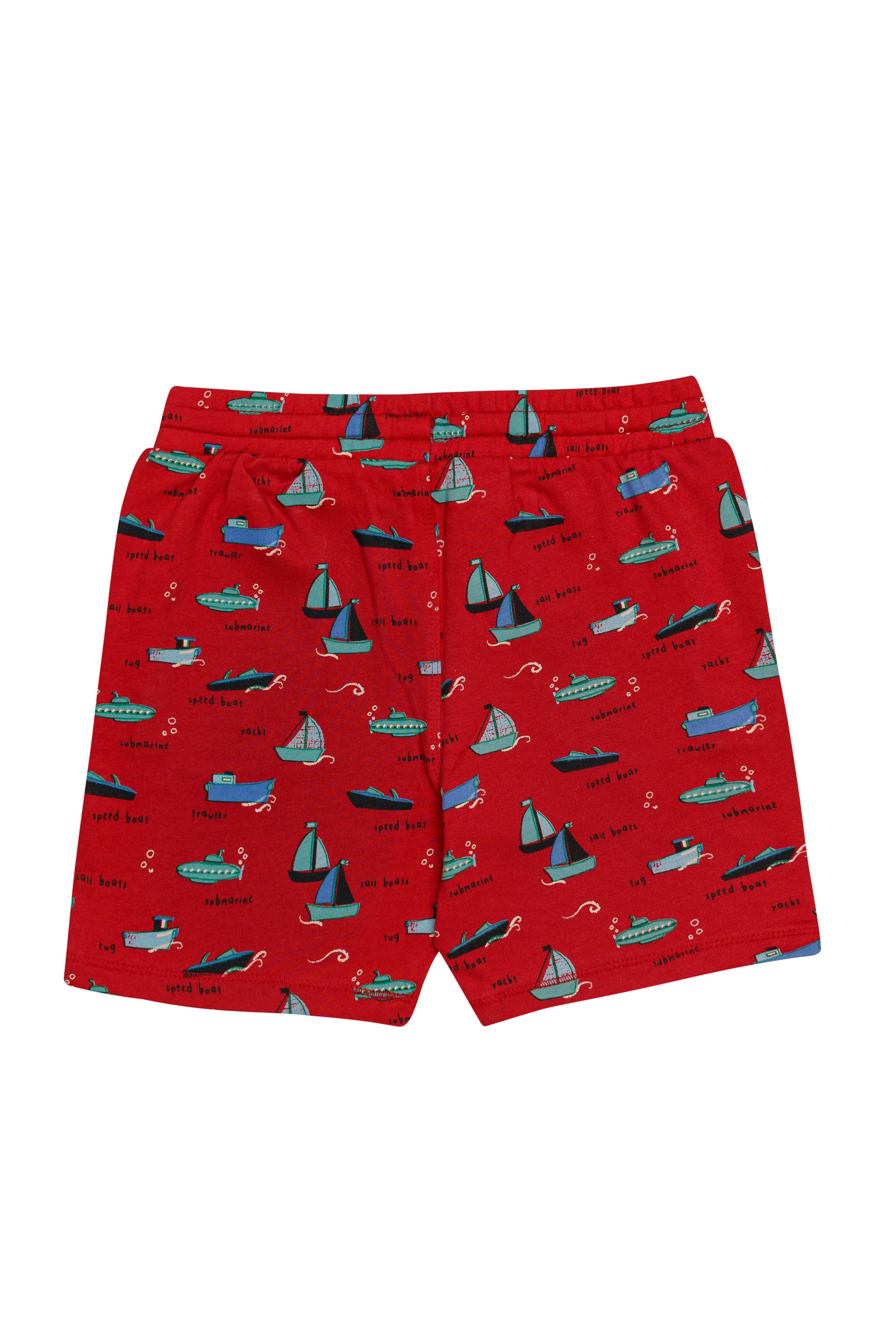 H by Hamleys Boys Printed Red Basic Shorts