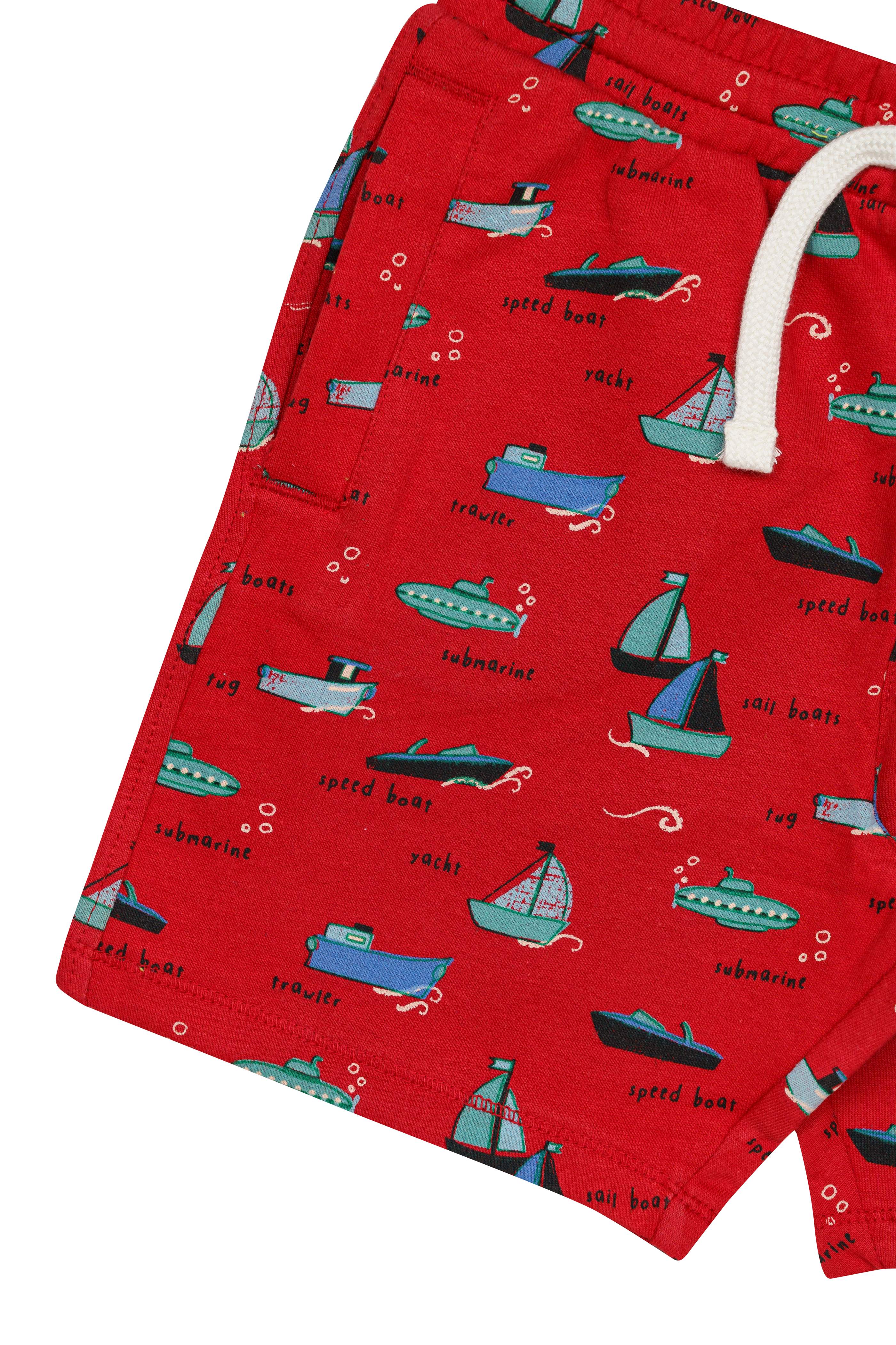 H by Hamleys Boys Printed Red Basic Shorts