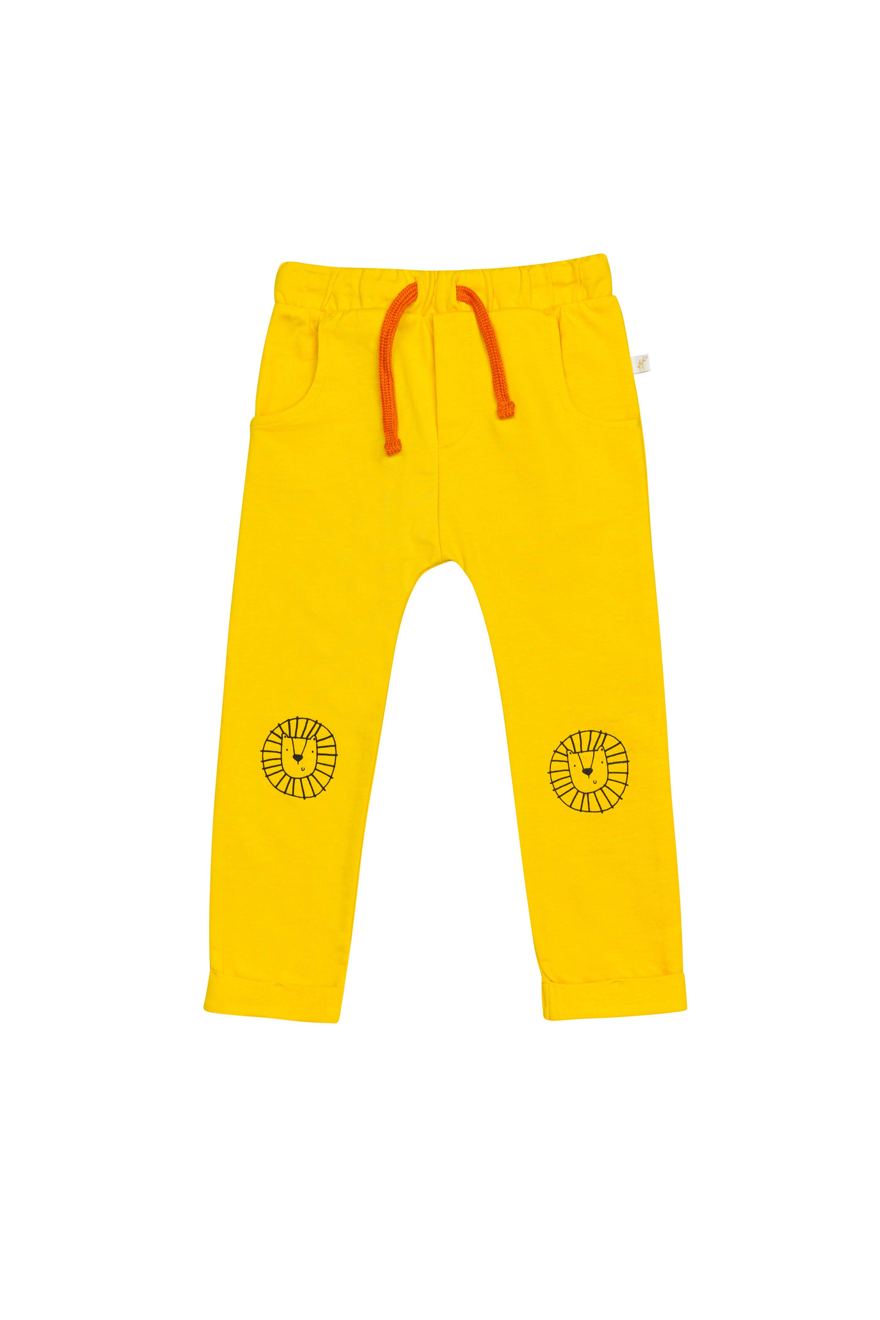 H by Hamleys Infant Boys Printed Yellow Joggers