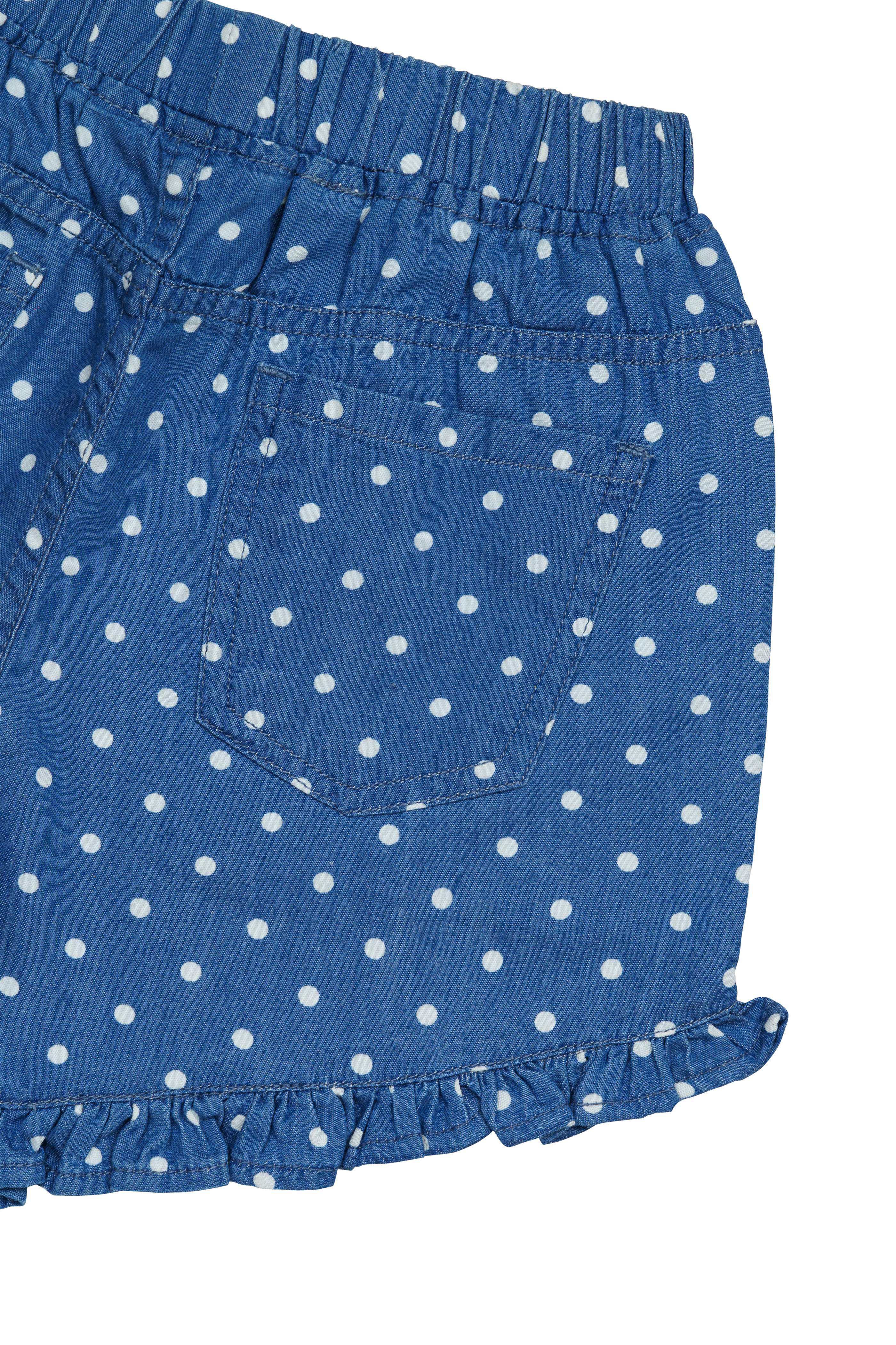 H by Hamleys Girls Embroidered Blue Shorts