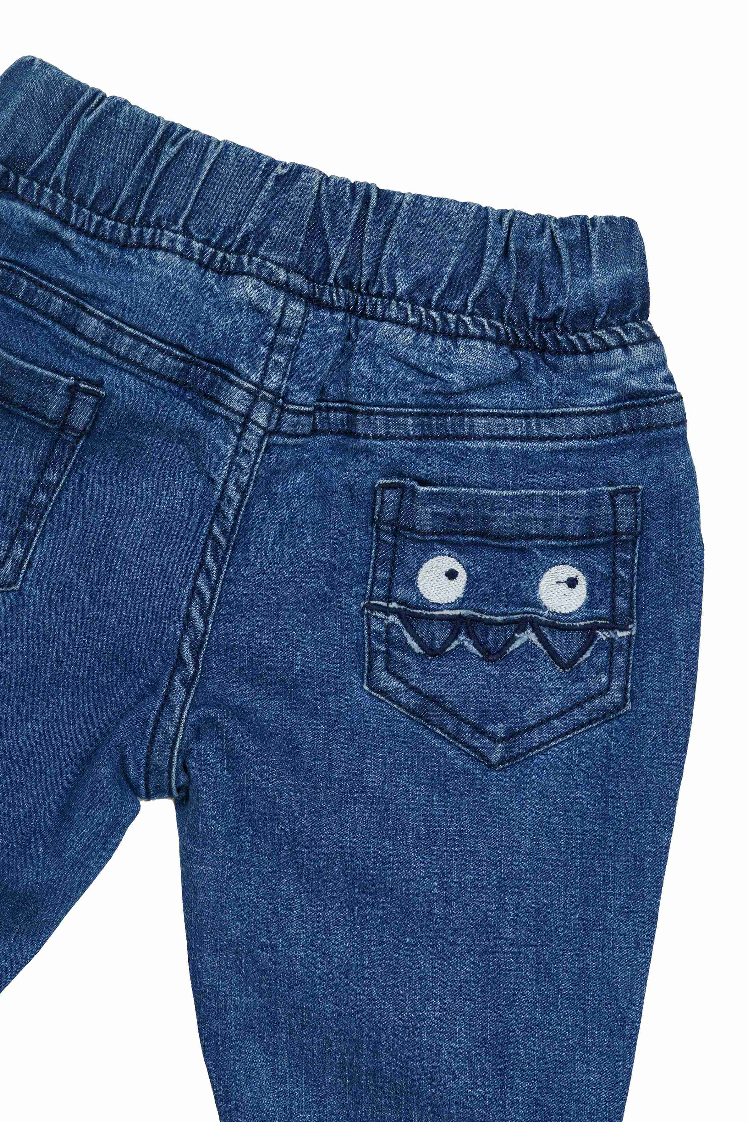 H by Hamleys Infant Boys Embroidered Blue Jeans