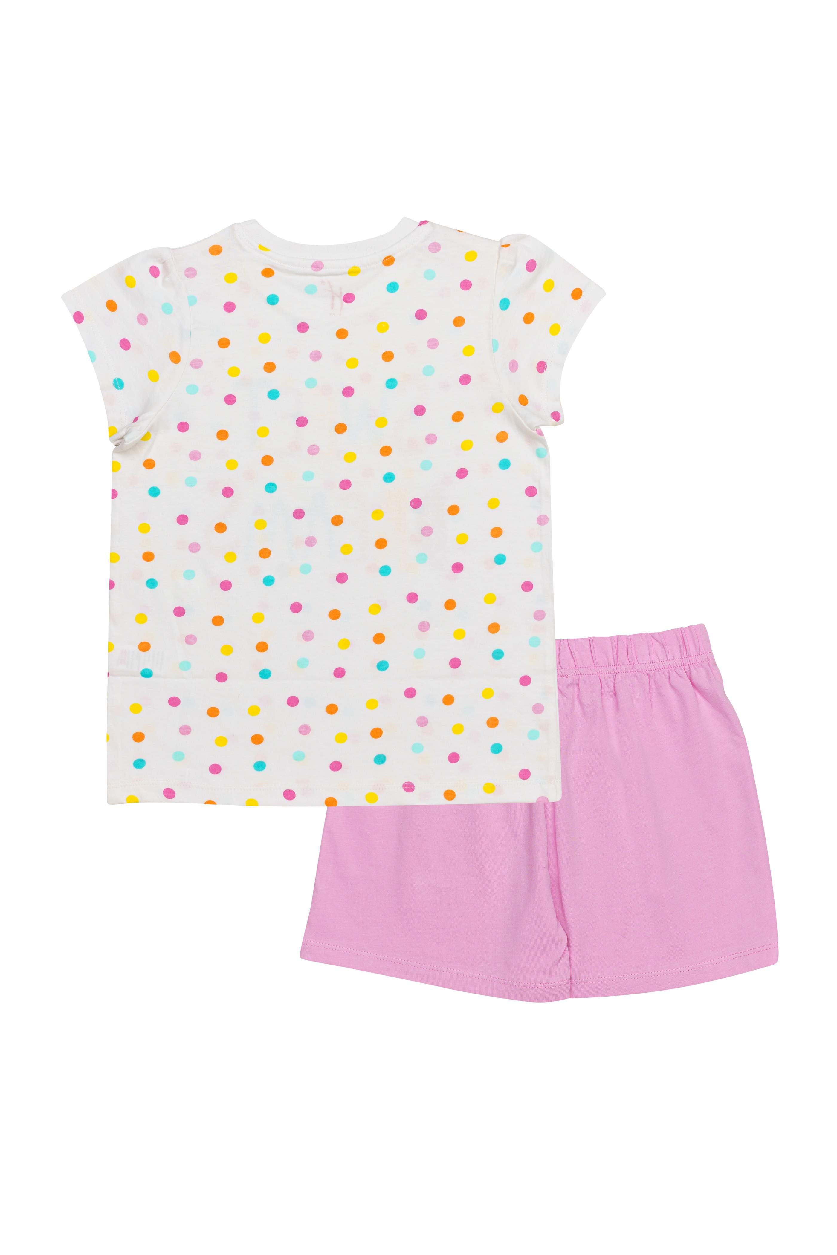 H by Hamleys Girls Printed Multicolor T-Shirt & Shorts Set