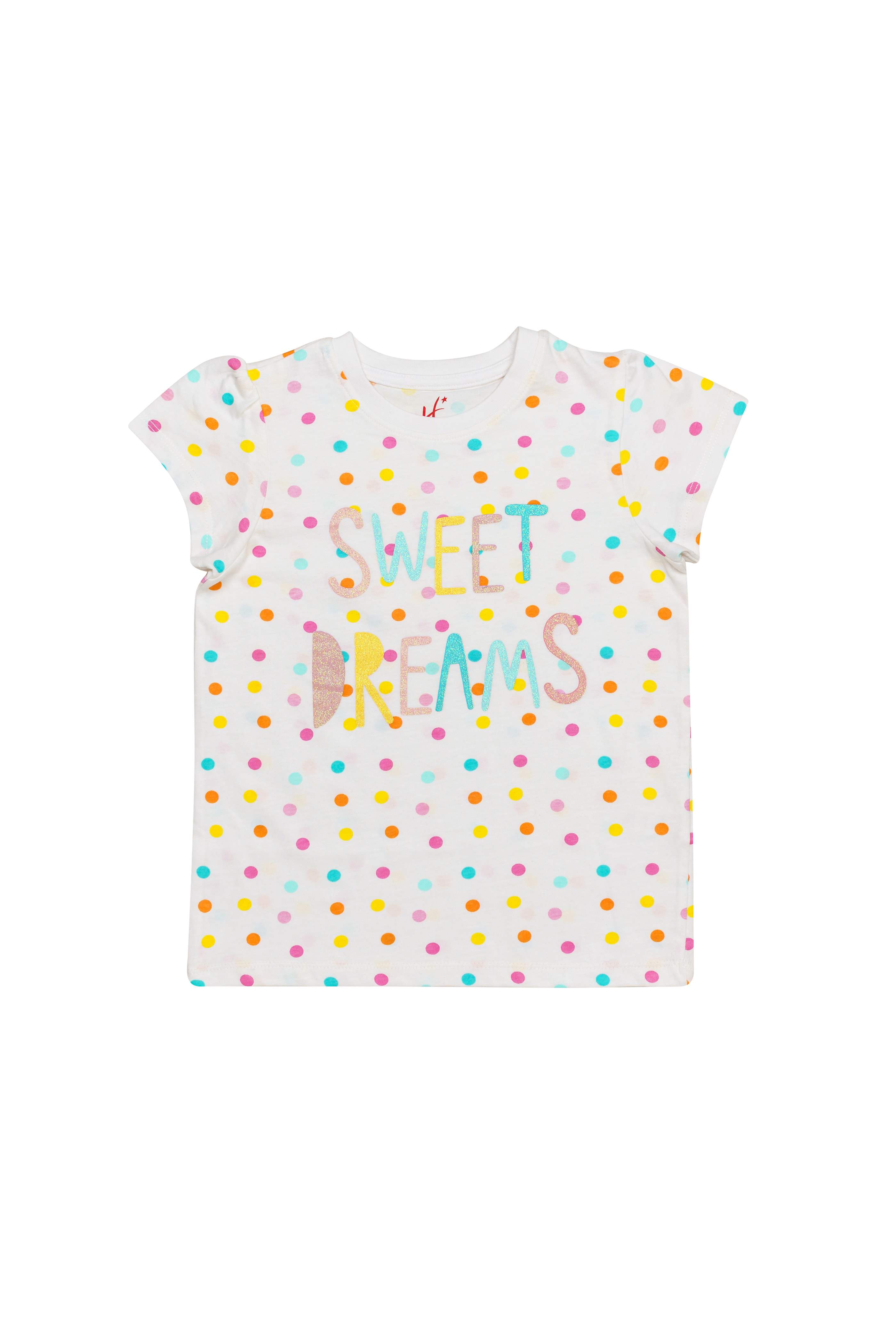 H by Hamleys Girls Printed Multicolor T-Shirt & Shorts Set