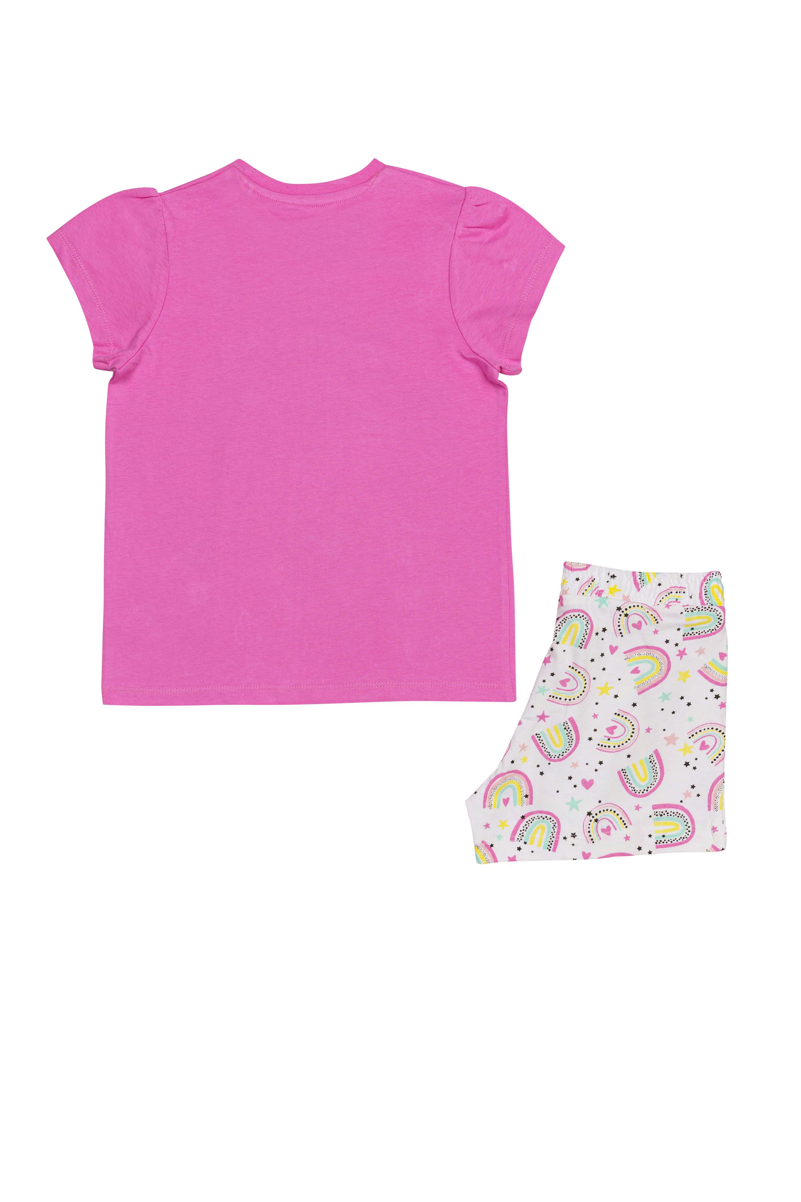 H by Hamleys Girls Printed Multicolor T-Shirt & Shorts Set