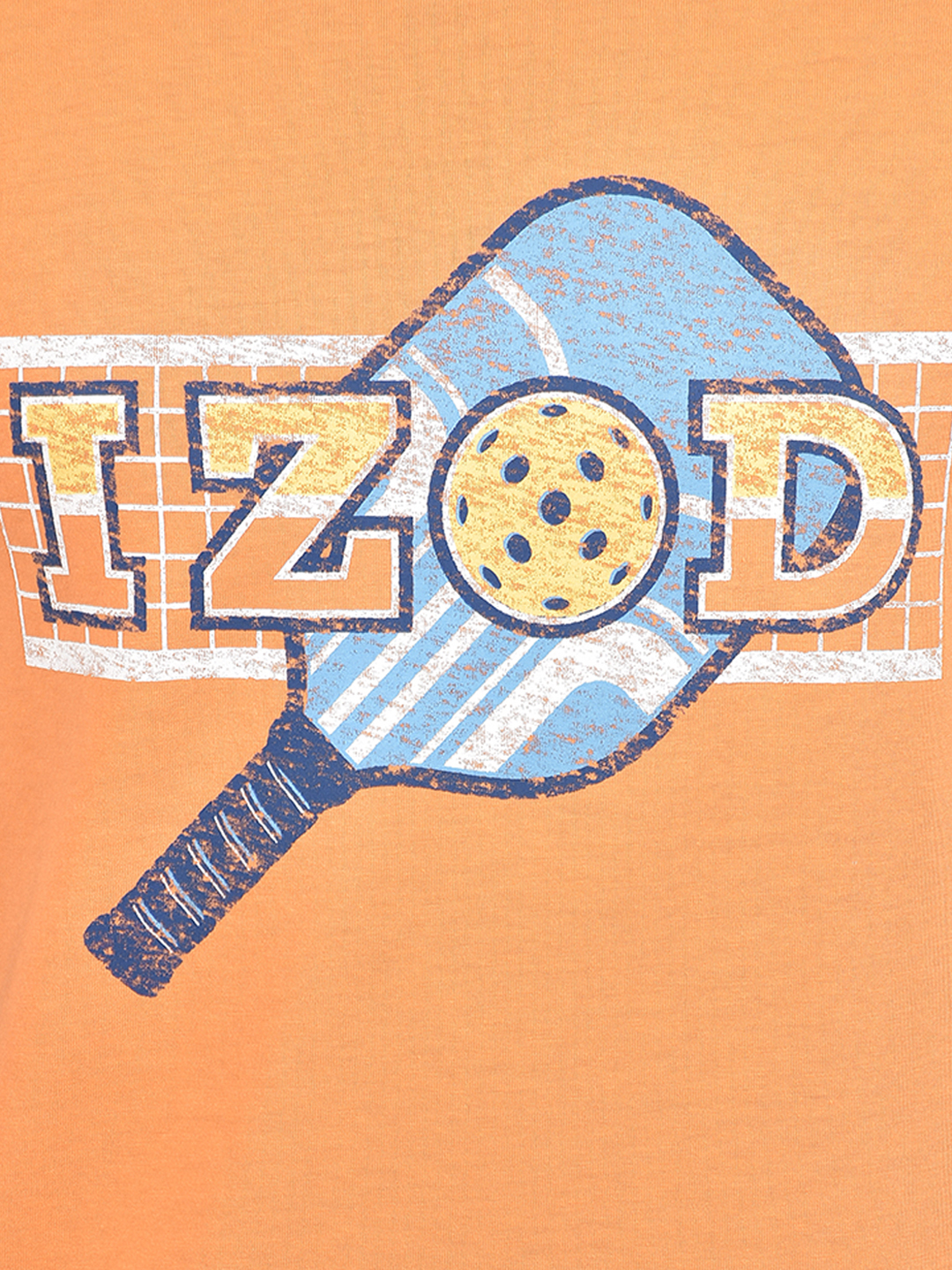 Izod Men's Printed Orange Round Neck T-Shirt