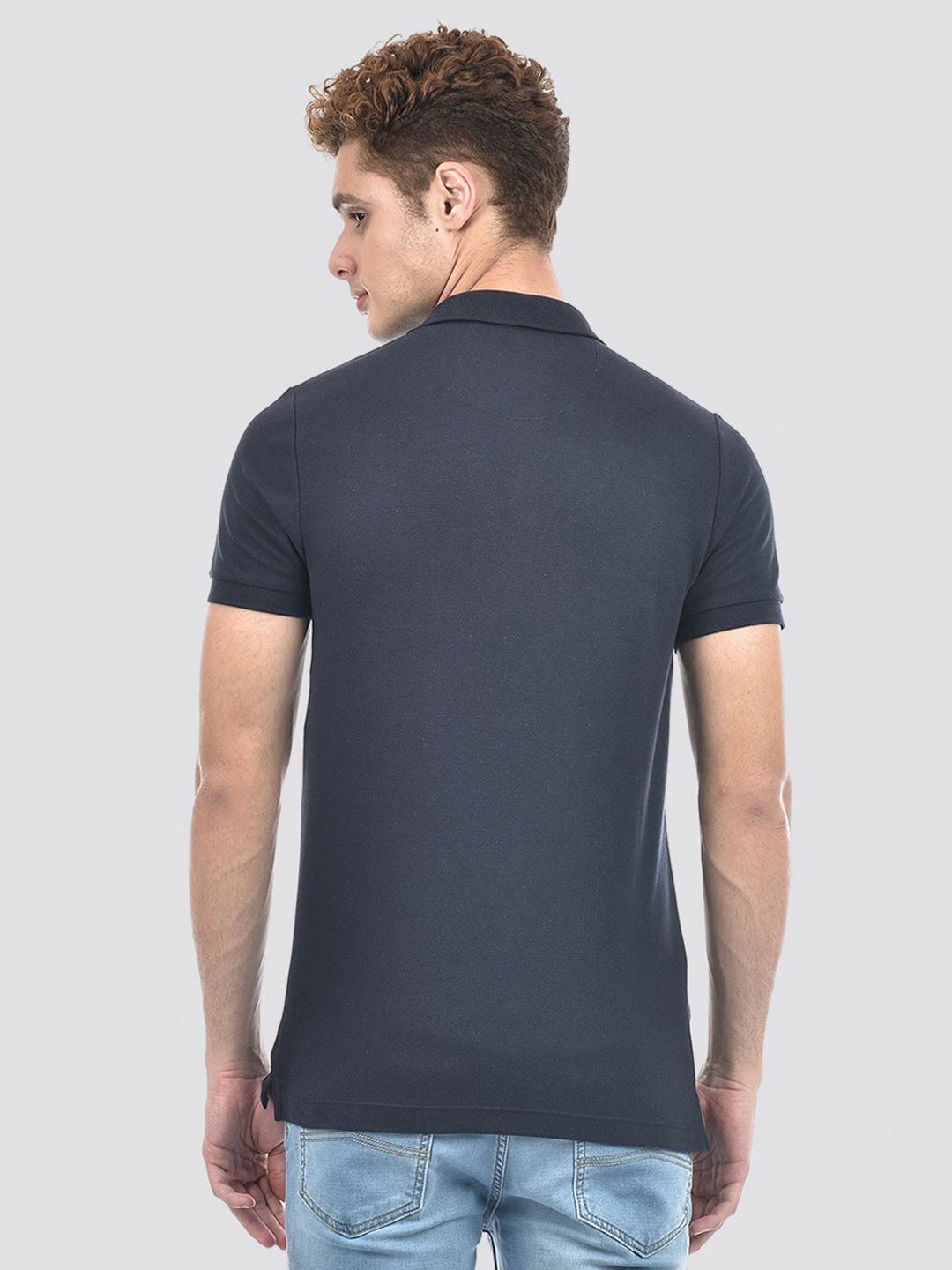 Izod Men's Solid Navy Polo T-Shirt