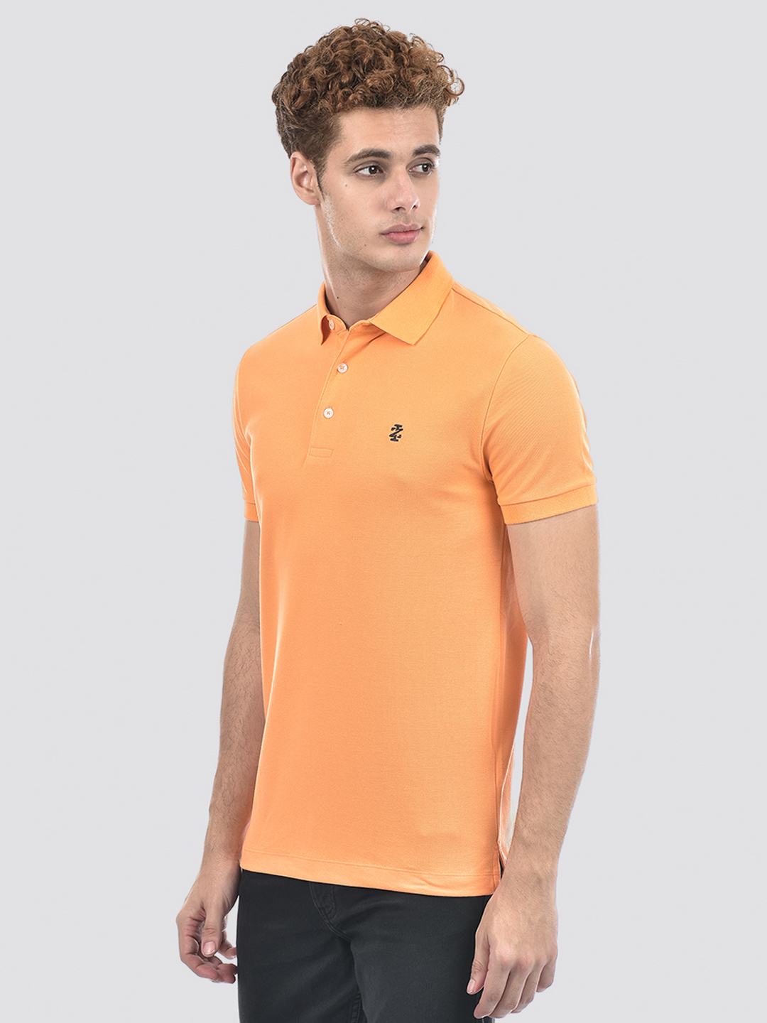 Izod Men's Solid Orange Polo T-Shirt