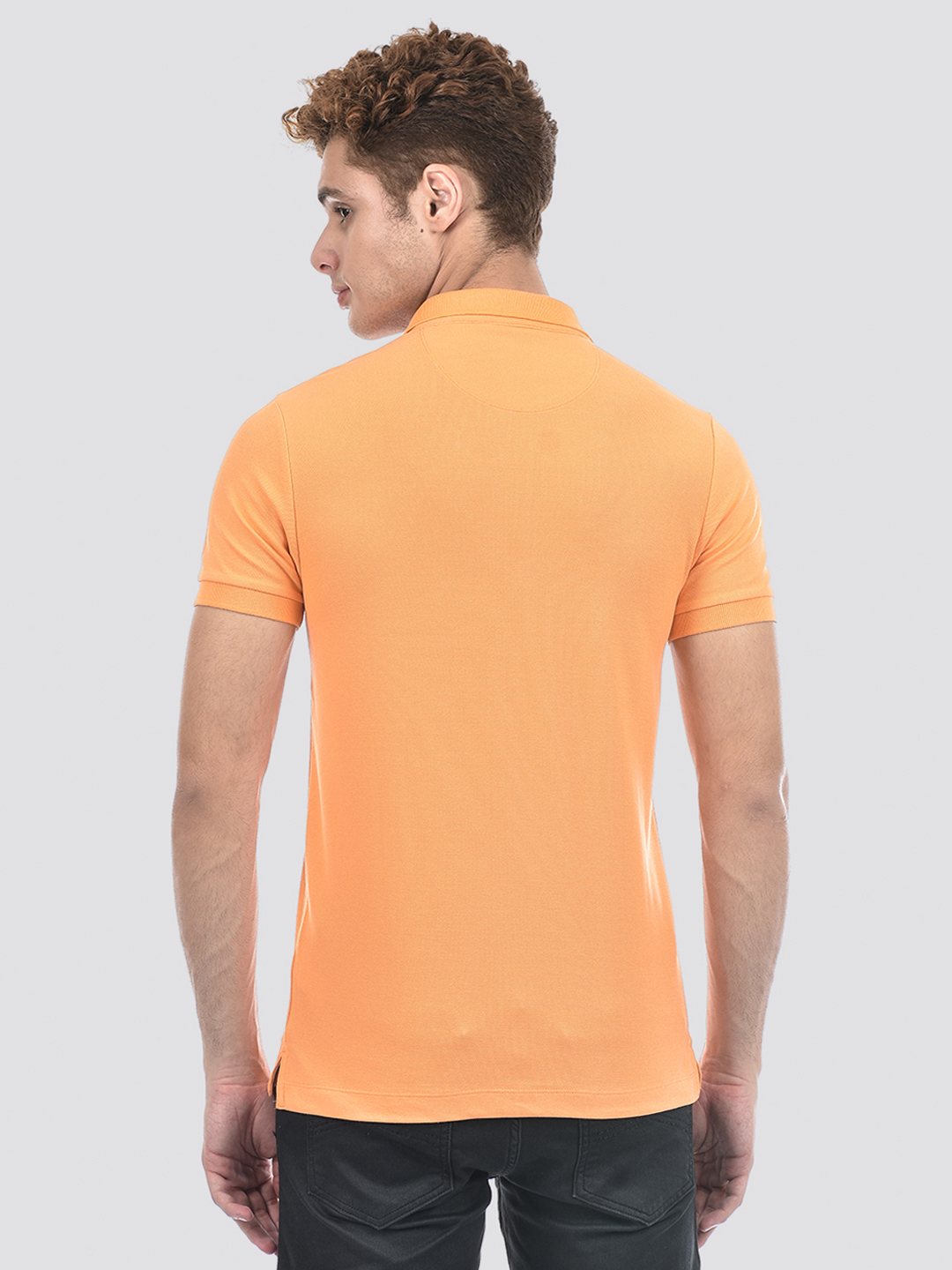 Izod Men's Solid Orange Polo T-Shirt