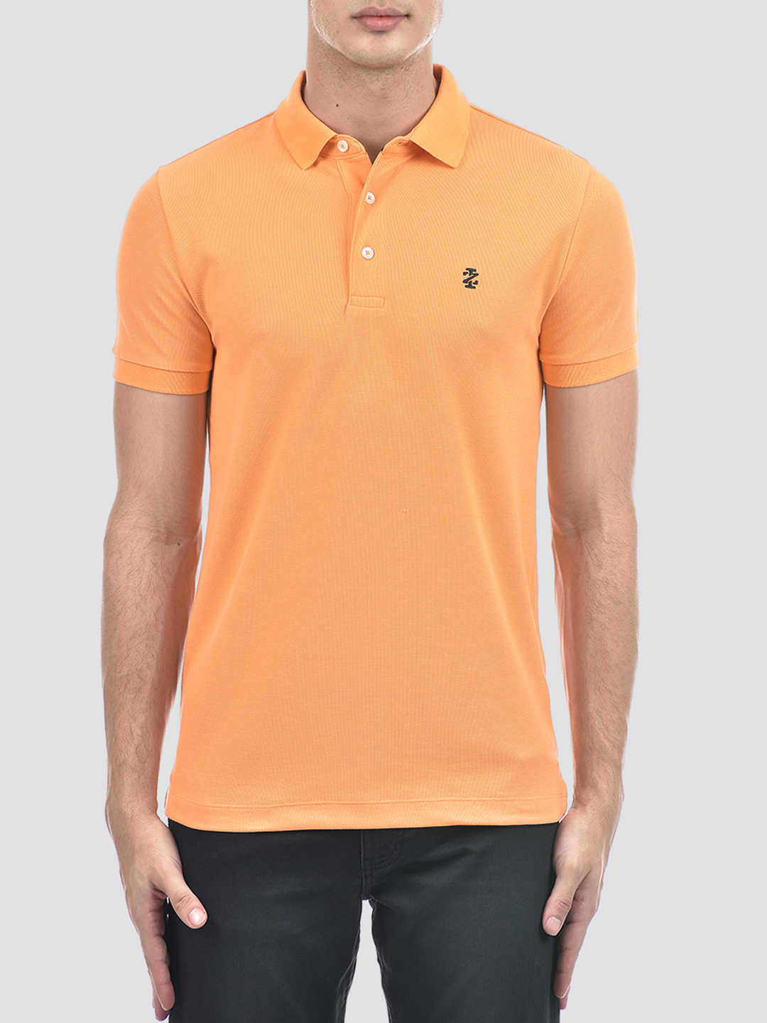 Izod Men's Solid Orange Polo T-Shirt