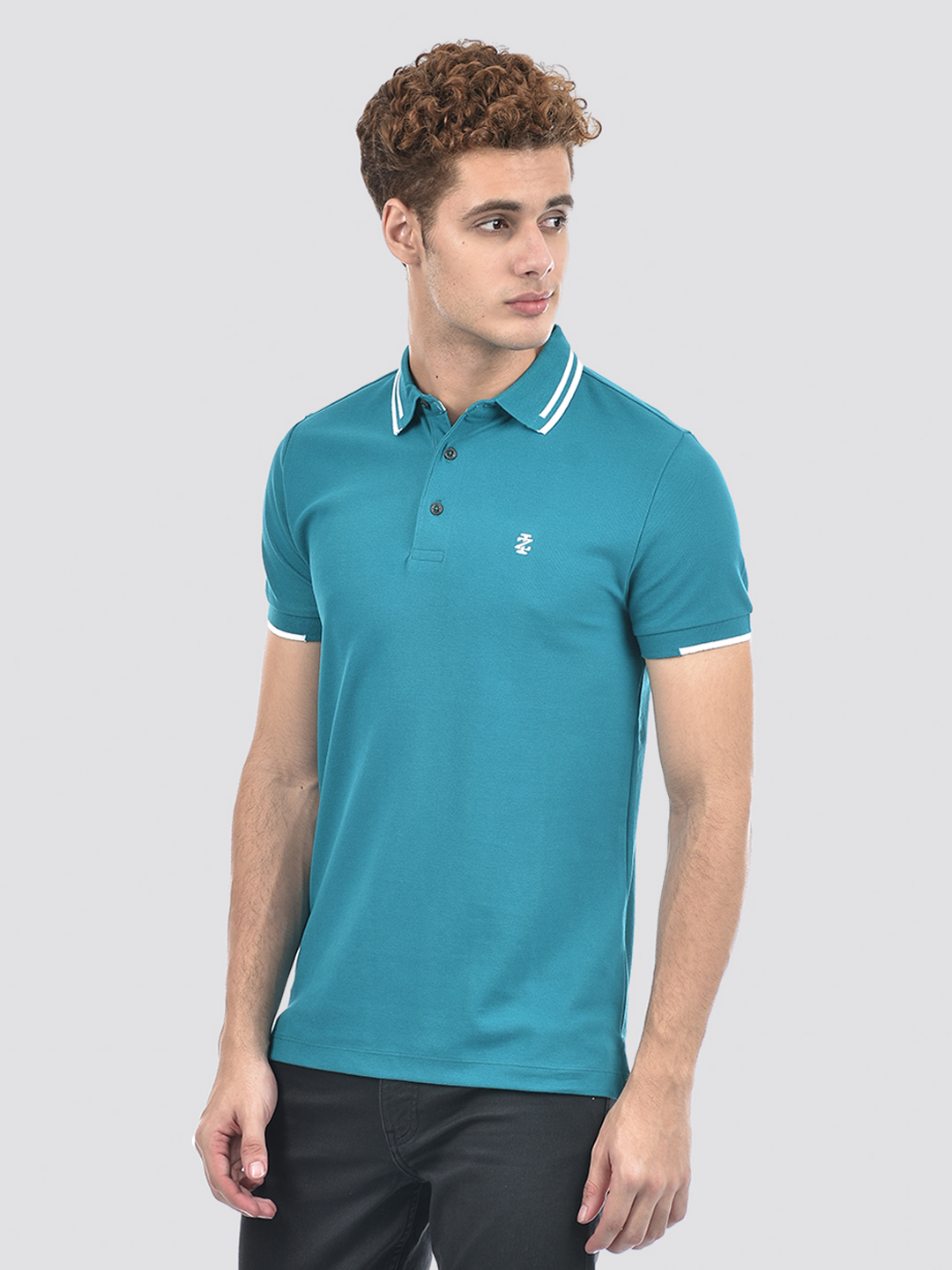 Izod Men's Solid Green Polo T-Shirt