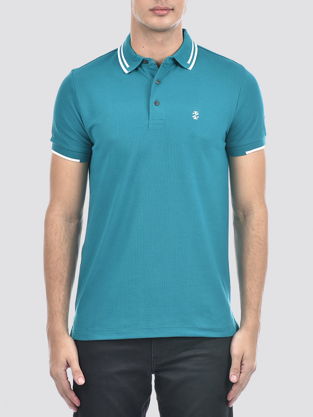 Izod Men's Solid Green Polo T-Shirt