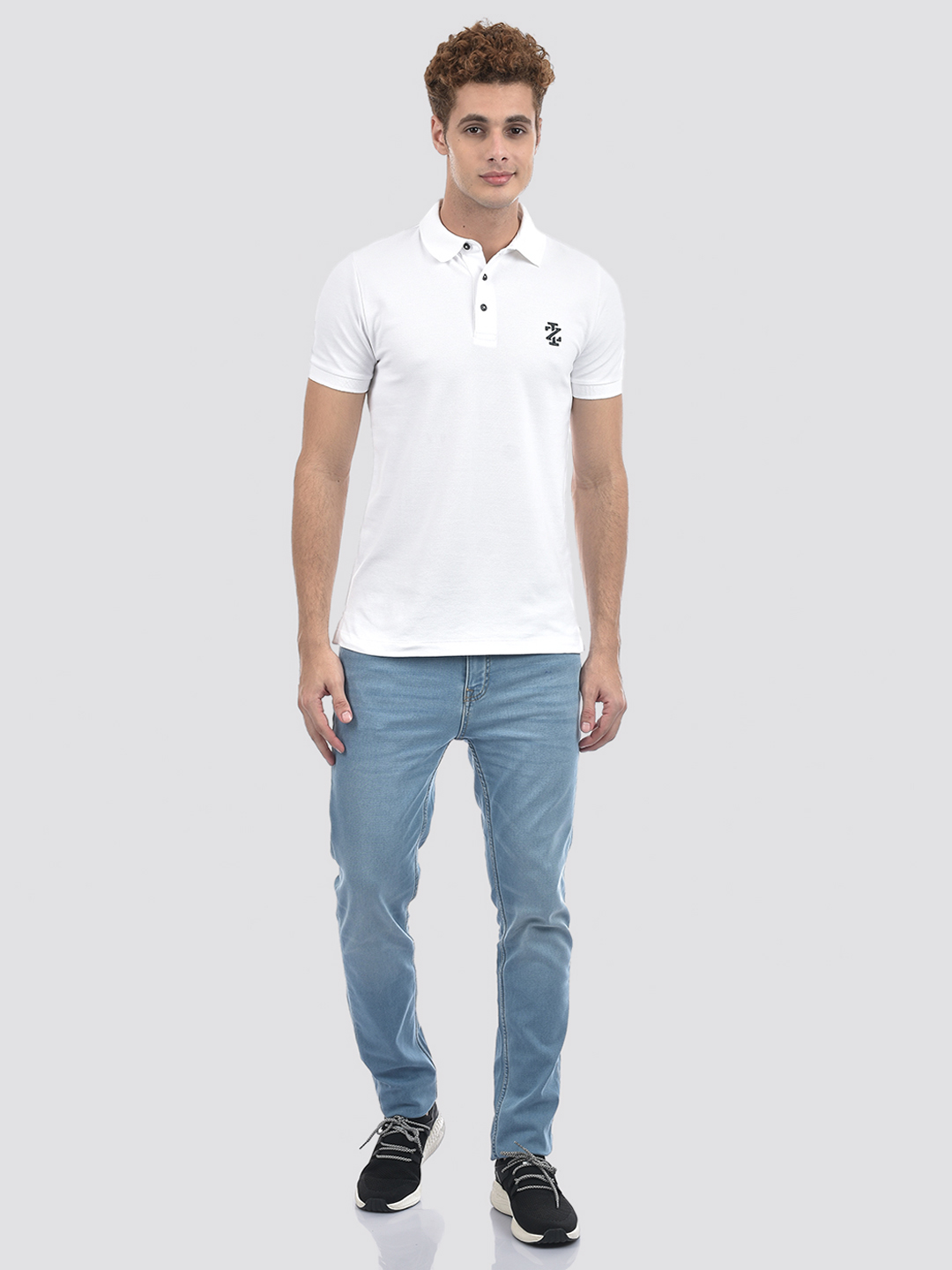 Izod Men's Embroidered White Polo T-Shirt
